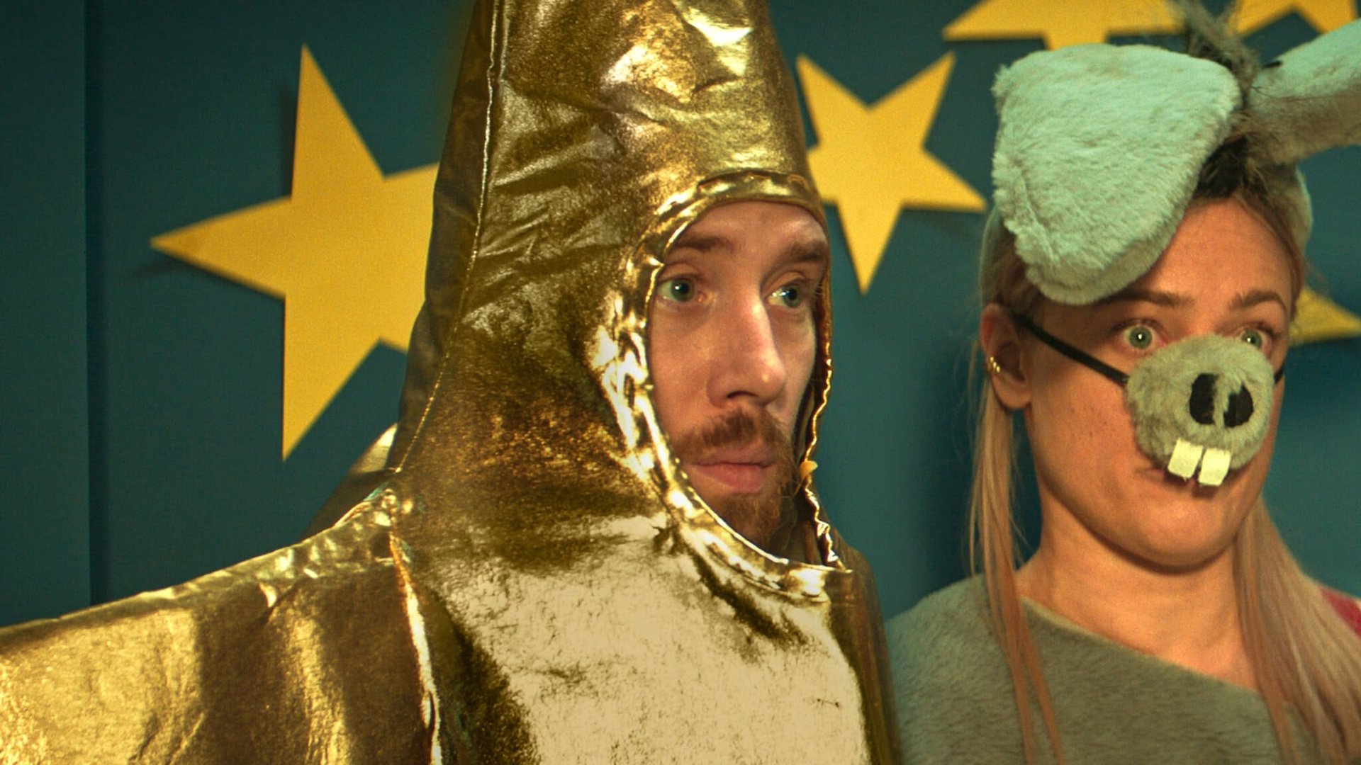 Cinematic background from A Night at the Kindergarten 2022 - A young man crashes a school play rehearsal to prevent a group of teachers and eccentric parents from expelling his girlfriend's son.