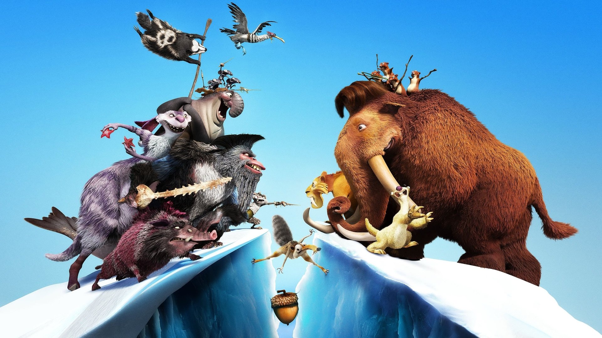 Cinematic background from Ice Age: Continental Drift 2012 - Manny, Diego, and Sid embark upon another adventure after their continent is set adrift. Using an iceberg as a ship, they encounter sea creatures and battle pirates as they explore a new world.