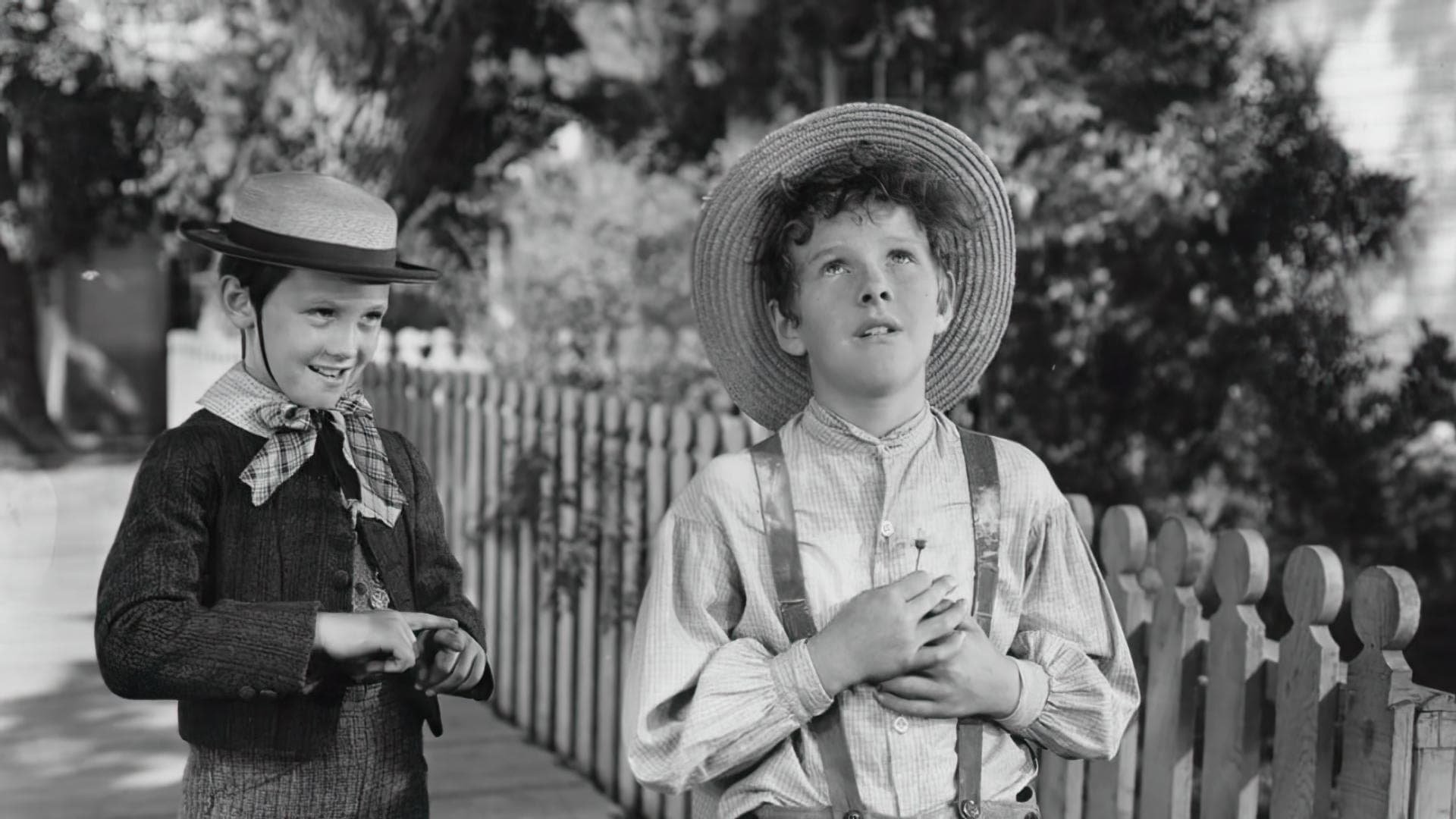 Cinematic background from The Adventures of Tom Sawyer 1938 - Tom Sawyer and his pal Huckleberry Finn have great adventures on the Mississippi River, pretending to be pirates, attending their own funeral and witnessing a murder.