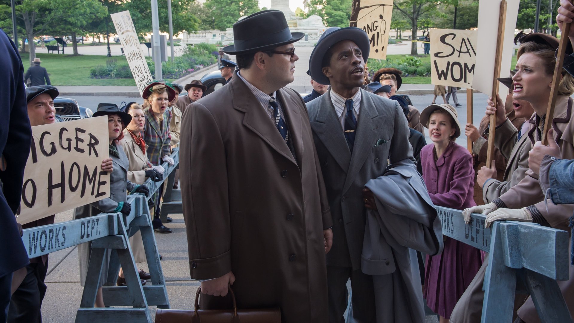 Cinematic background from Marshall 2017 - Thurgood Marshall, the first African-American Supreme Court Justice, battles through one of his career-defining cases.