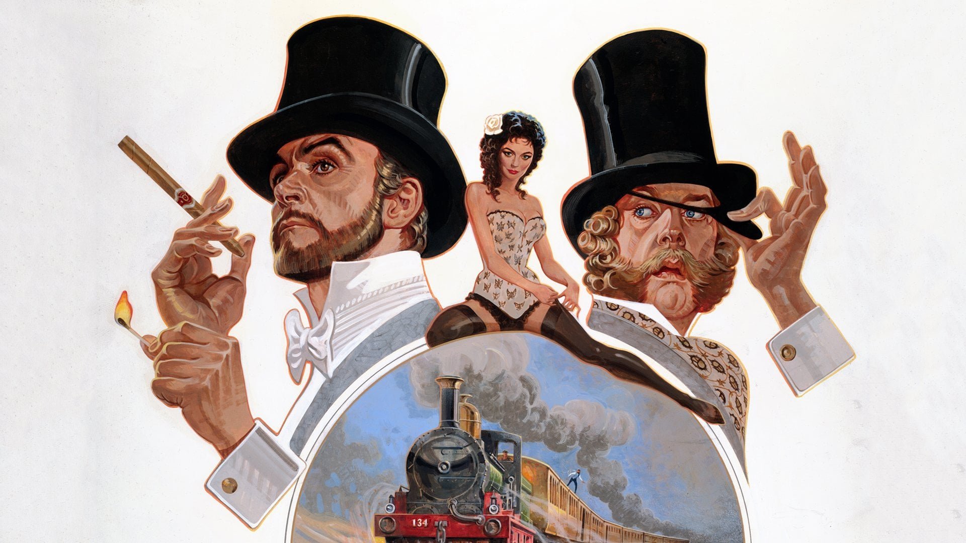 Cinematic background from The Great Train Robbery 1978 - In Victorian England, a master criminal makes elaborate plans to steal a shipment of gold from a moving train.