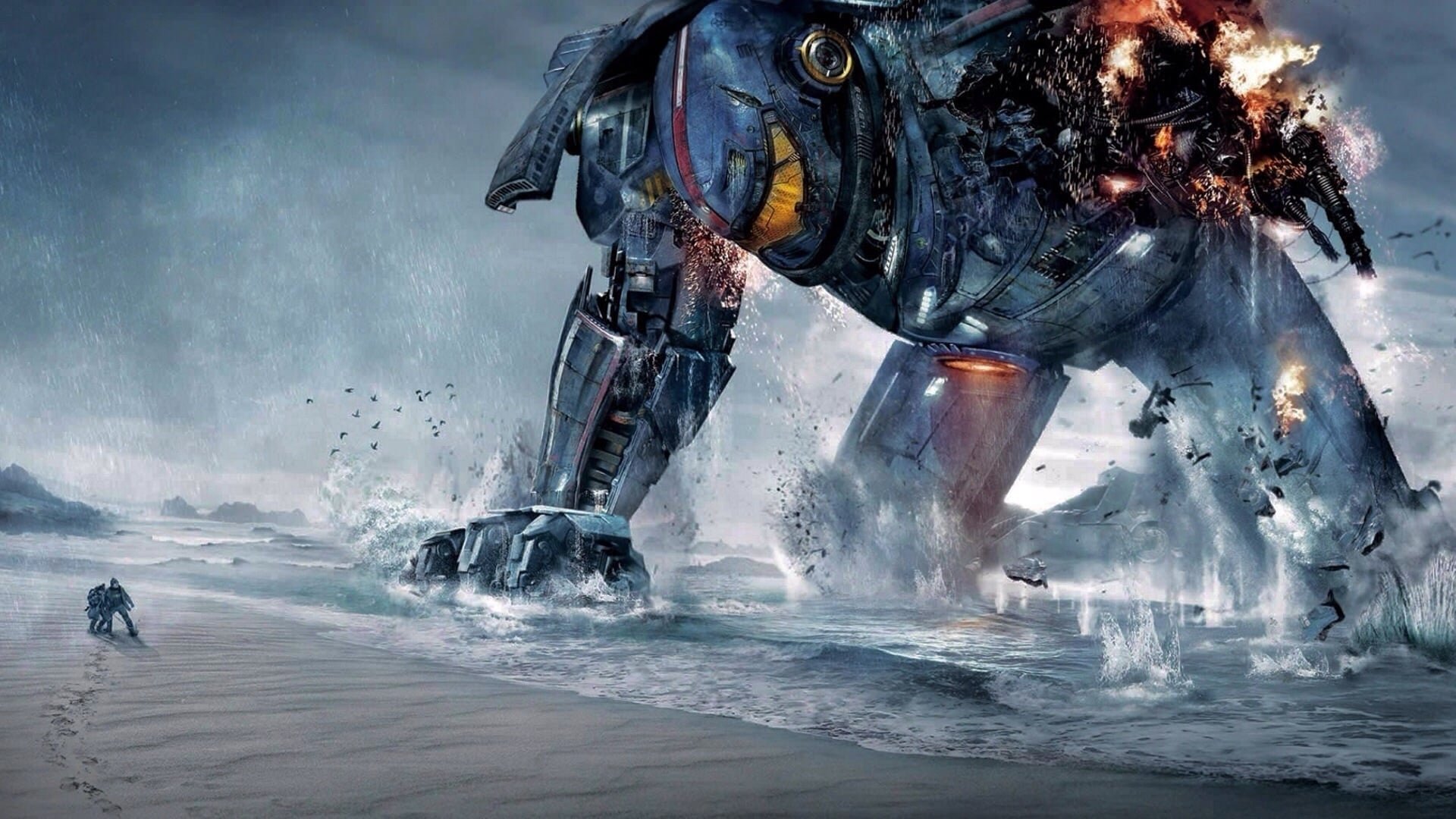 Cinematic background from Pacific Rim 2013 - Using massive piloted robots to combat the alien threat, earth's survivors take the fight to the invading alien force lurking in the depths of the Pacific Ocean. Nearly defenseless in the face of the relentless enemy, the forces of mankind have no choice but to turn to two unlikely heroes who now stand as earth's final hope against the mounting apocalypse.