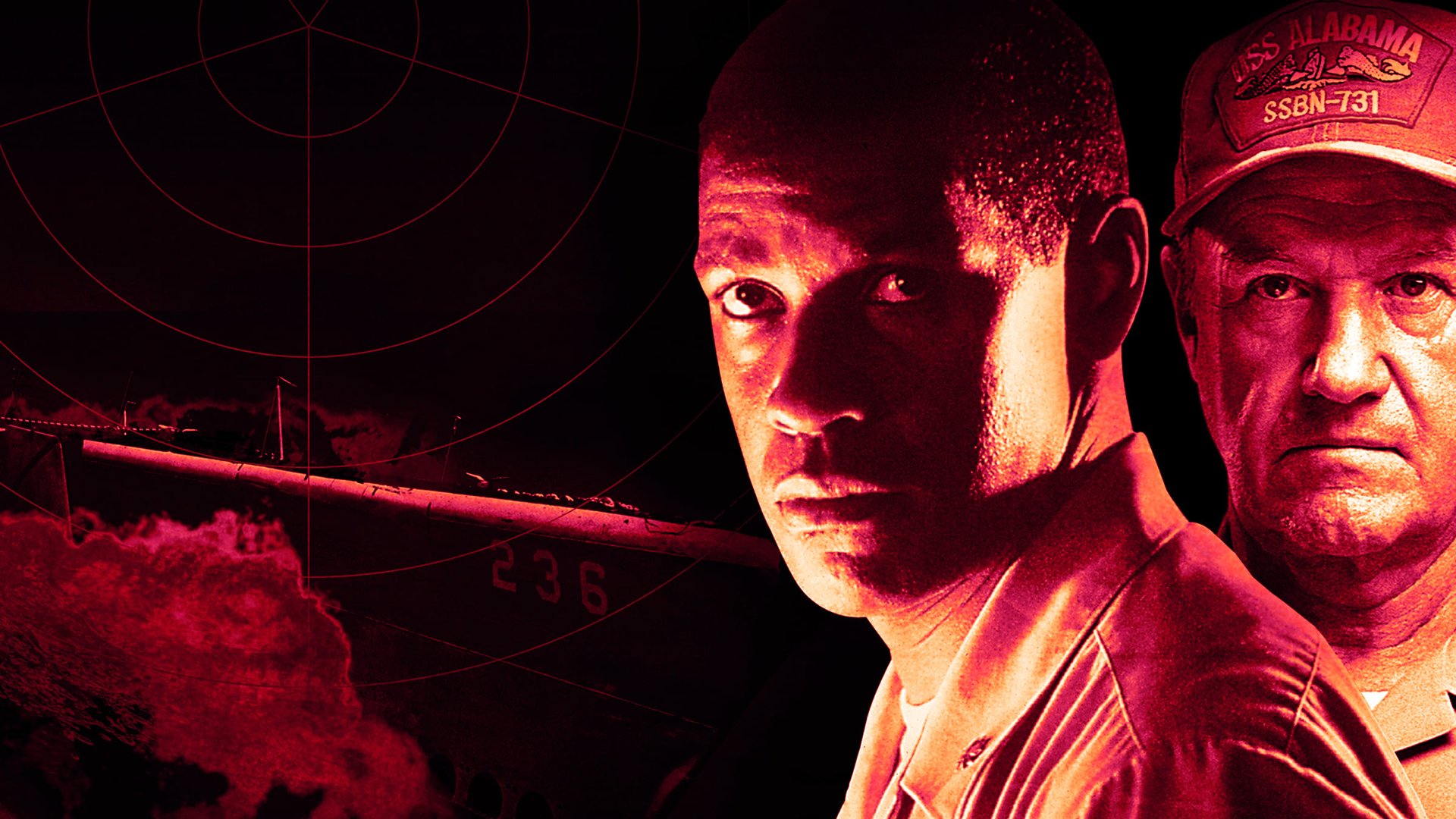 Cinematic background from Crimson Tide 1995 - After the Cold War, a breakaway Russian republic with nuclear warheads becomes a possible worldwide threat. U.S. submarine Capt. Frank Ramsey signs on a relatively green but highly recommended Lt. Cmdr. Ron Hunter to the USS Alabama, which may be the only ship able to stop a possible Armageddon. When Ramsay insists that the Alabama must act aggressively, Hunter, fearing they will start rather than stop a disaster, leads a potential mutiny to stop him.