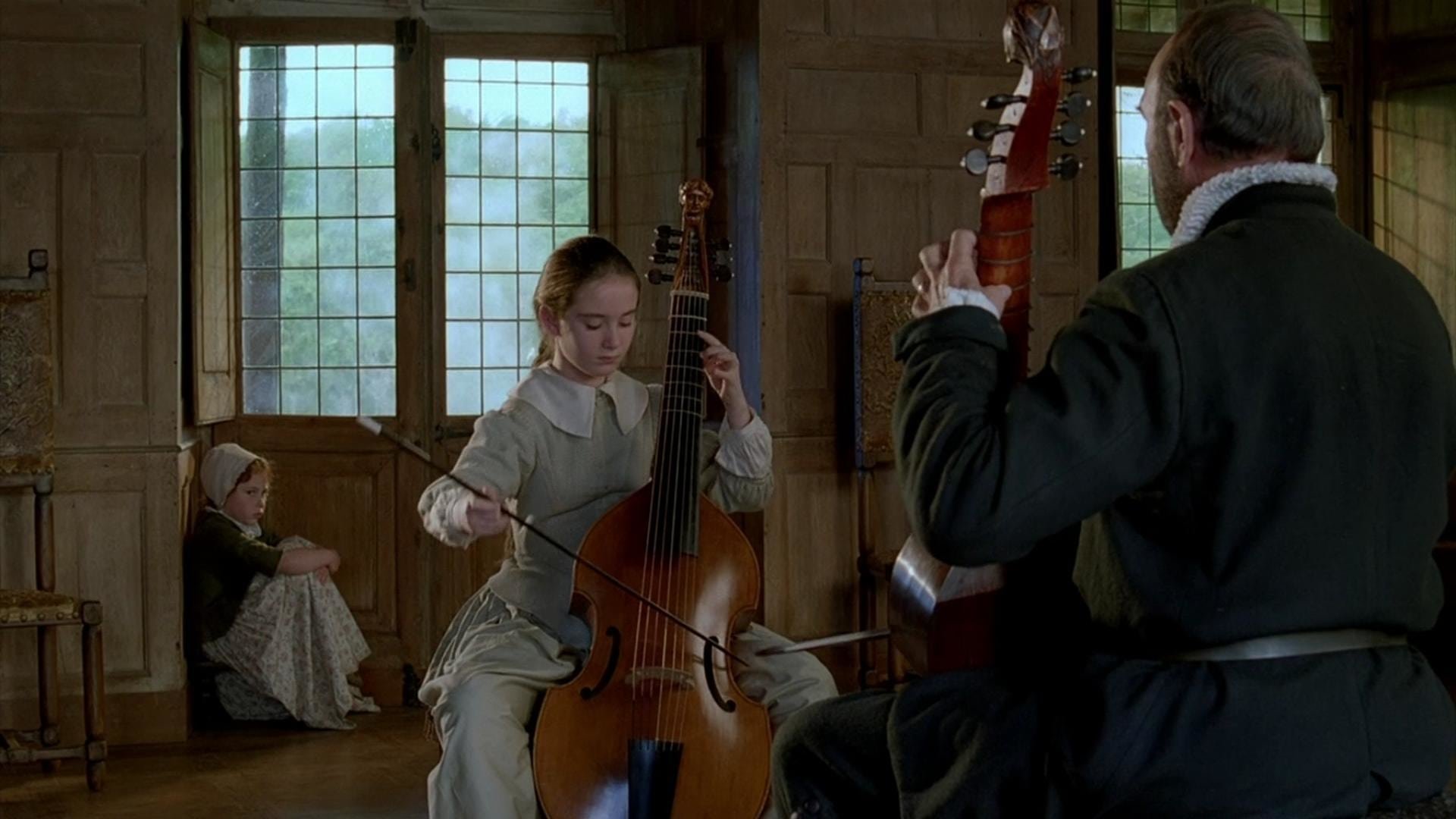 Cinematic background from Tous les matins du monde 1991 - Following the death of his wife, a renowned musician ostracises himself from the outer world and dedicates his life to music. However, his life changes when a young man approaches him to learn music.