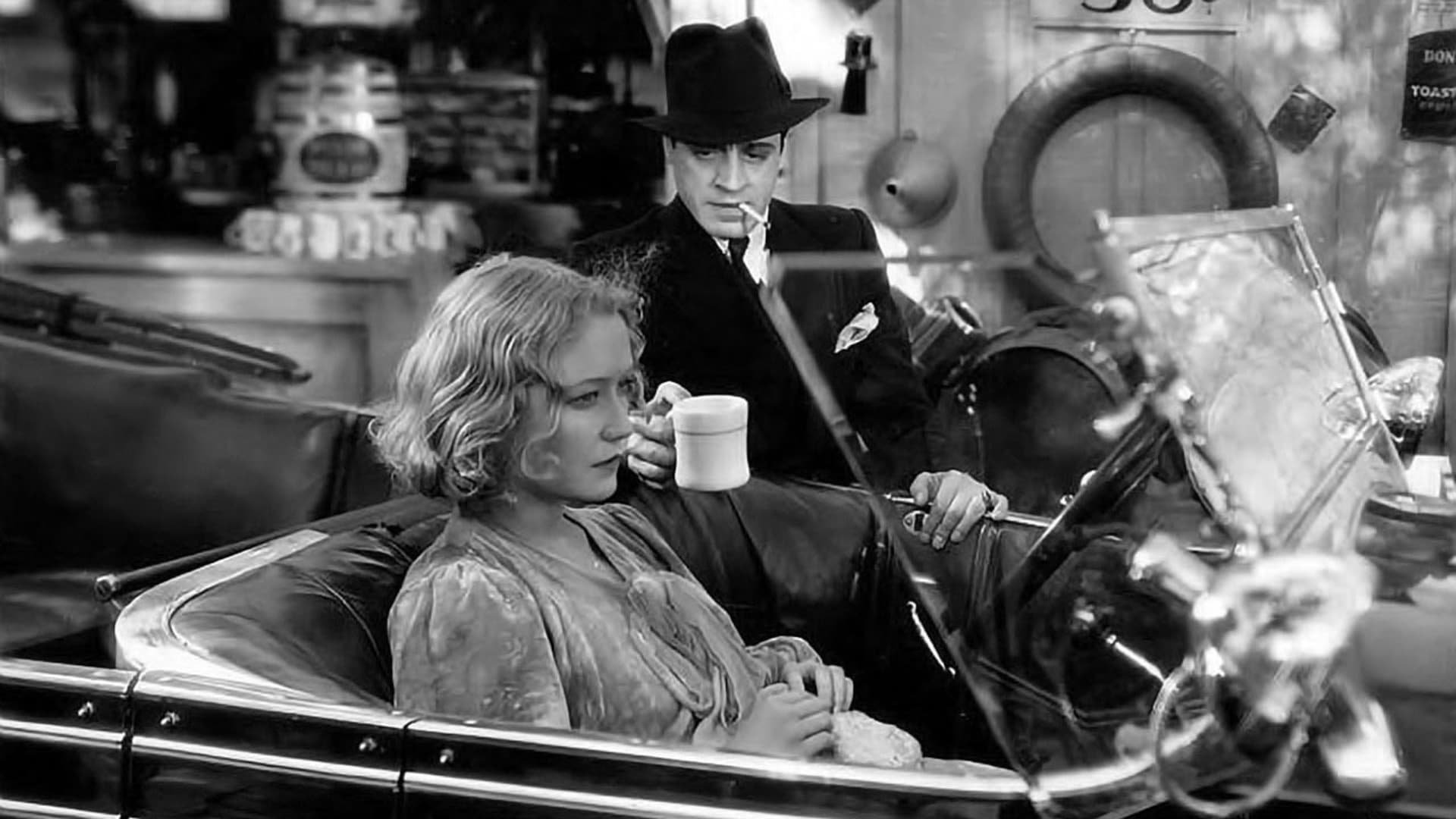 Cinematic background from The Story of Temple Drake 1933 - The coquettish granddaughter of a respected small-town judge is stranded at a bootleggers’ hide-out, subjected to an act of nightmarish sexual violence, and plunged into a criminal underworld that threatens to swallow her up completely.