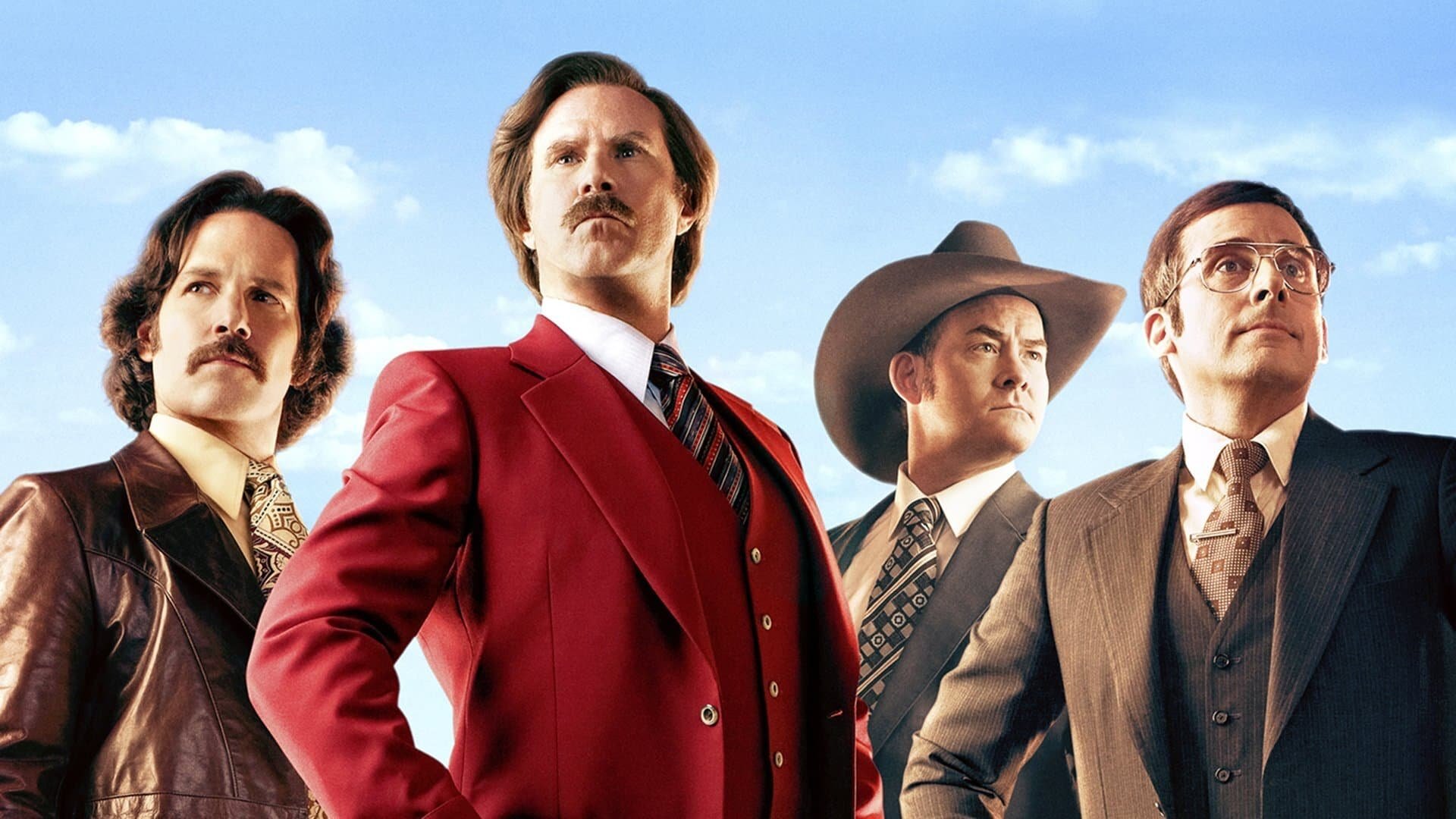 Cinematic background from Anchorman 2: The Legend Continues 2013 - With the 70s behind him, San Diego's top rated newsman, Ron Burgundy, returns to take New York's first 24-hour news channel by storm.