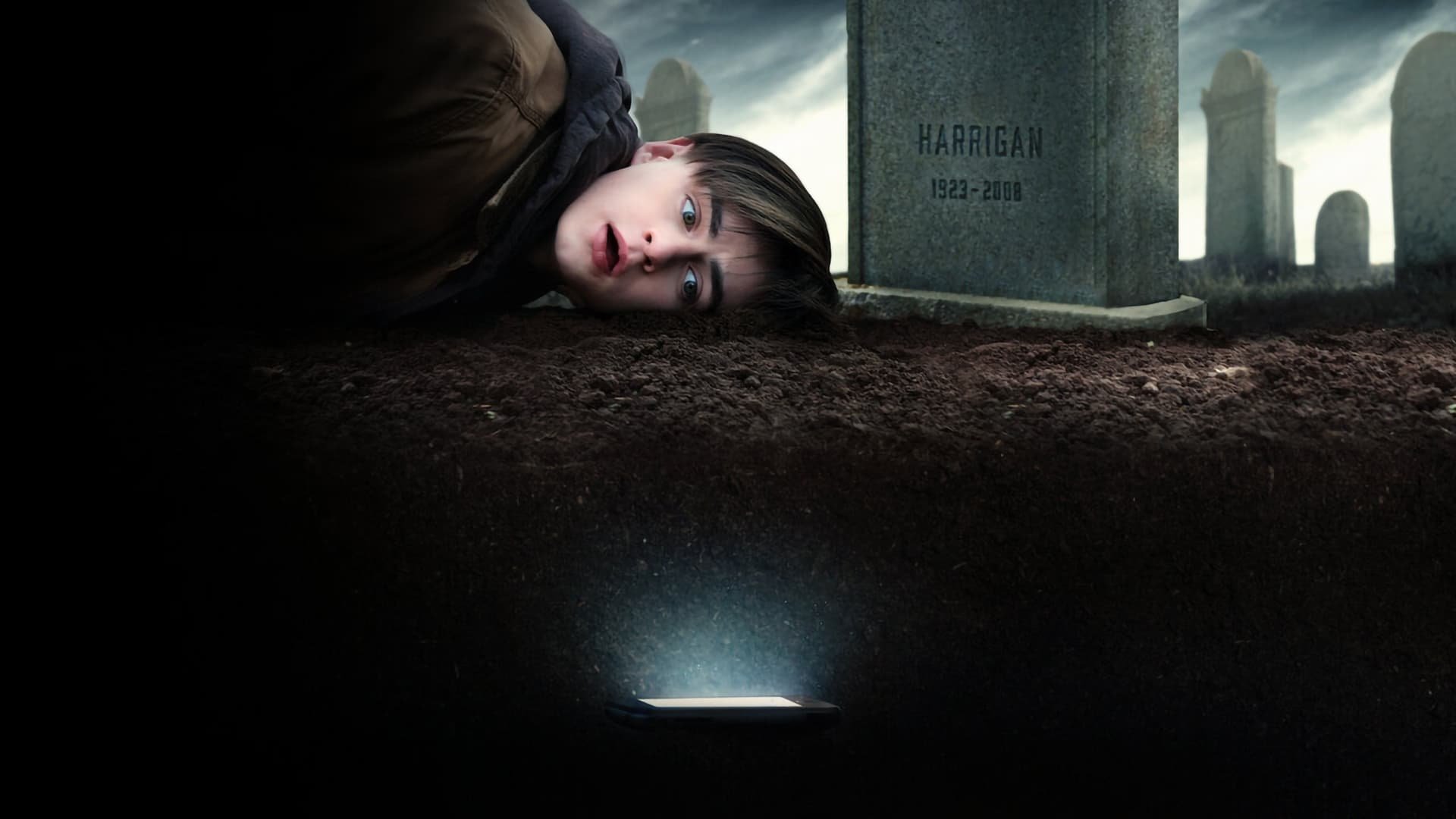 Cinematic background from Mr. Harrigan's Phone 2022 - Craig, a young boy living in a small town befriends an older, reclusive billionaire, Mr. Harrigan. The two form a bond over books and an iPhone, but when the man passes away the boy discovers that not everything dead is gone.