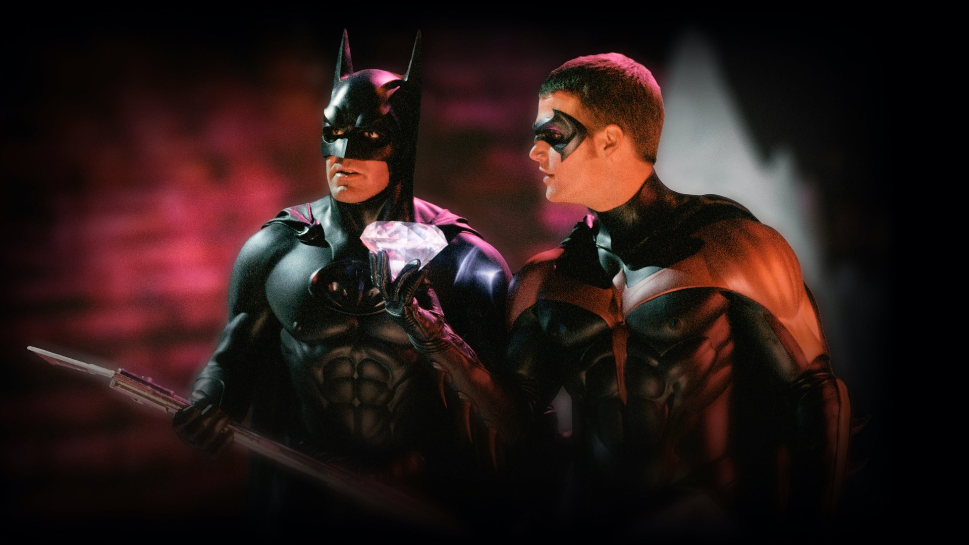 Cinematic background from Batman & Robin 1997 - Batman and Robin deal with relationship issues while preventing Mr. Freeze and Poison Ivy from attacking Gotham City.