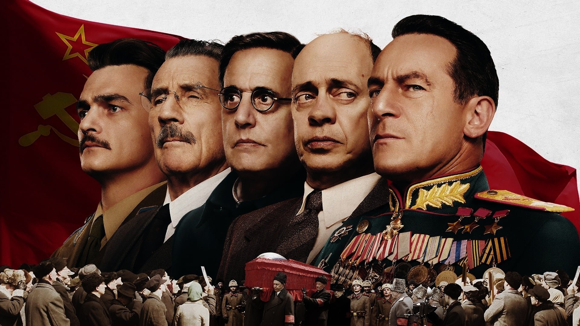 Cinematic background from The Death of Stalin 2017 - When dictator Joseph Stalin dies, his parasitic cronies square off in a frantic power struggle to become the next Soviet leader. As they bumble, brawl and back-stab their way to the top, the question remains — just who is running the government?