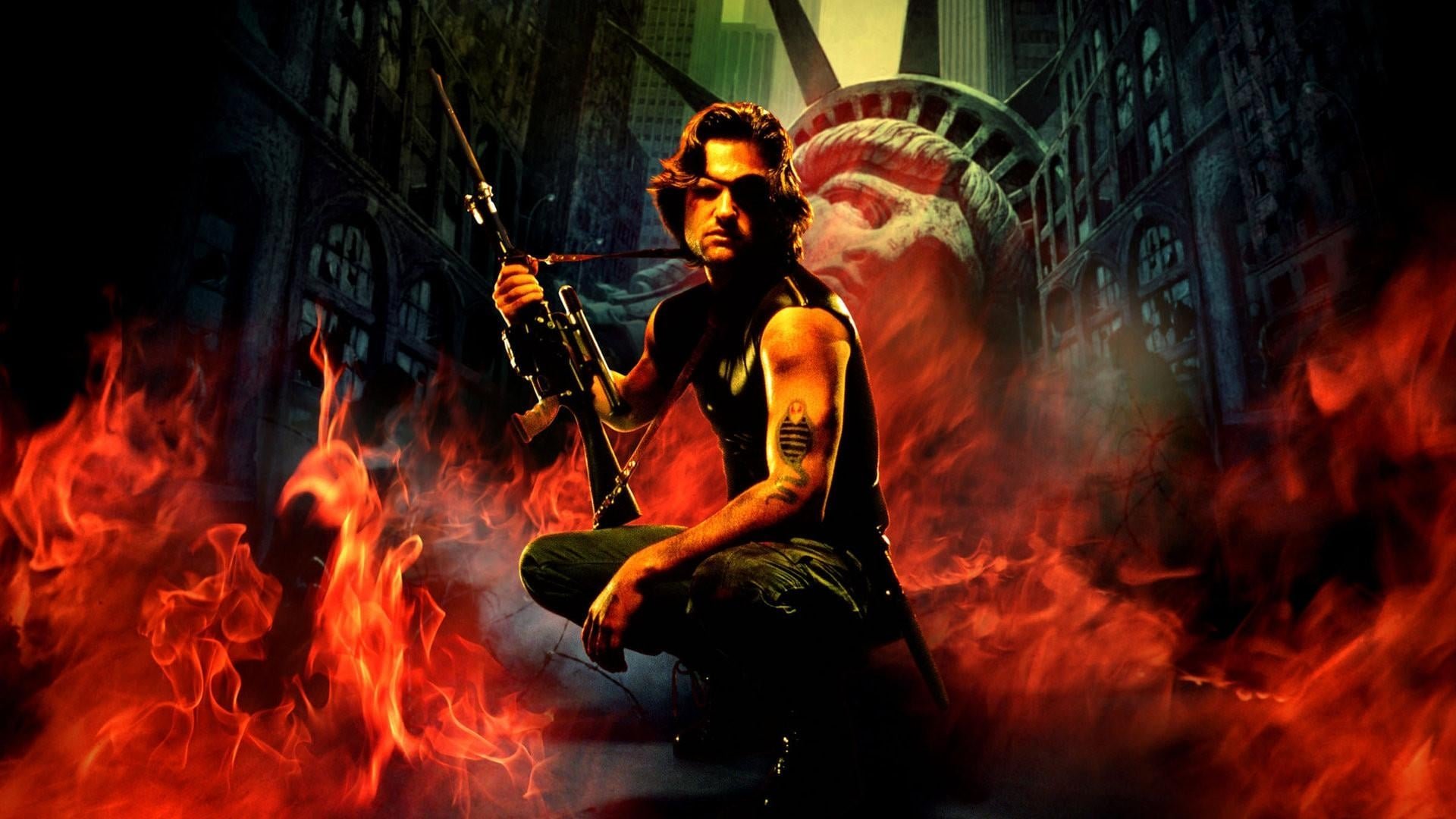 Cinematic background from Escape from New York 1981 - In the future, crime is out of control and New York City's Manhattan is a maximum security prison. Grabbing a bargaining chip right out of the air, convicts bring down the President's plane in bad old Gotham. Gruff Snake Plissken, a one-eyed lone warrior new to prison life, is coerced into bringing the President, and his cargo, out of this land of undesirables.