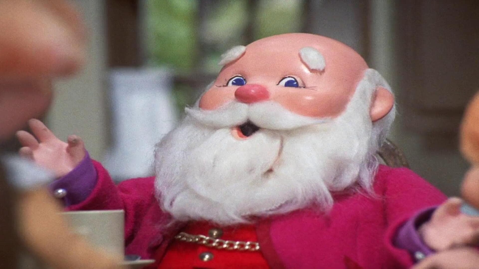 Cinematic background from The Year Without a Santa Claus 1974 - Feeling forgotten by the children of the world, old St. Nick decides to skip his gift-giving journey and take a vacation. Mrs. Claus and two spunky little elves, Jingle and Jangle, set out to see to where all the season's cheer has disappeared. Aided by a magical snowfall, they reawaken the spirit of Christmas in children's hearts and put Santa back in action.