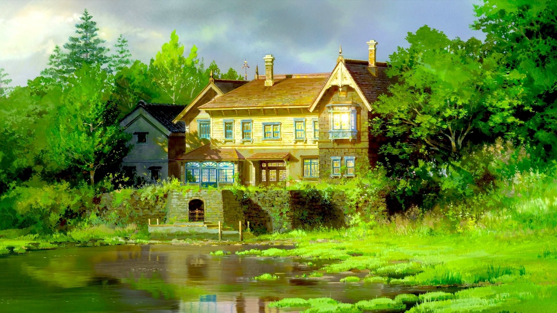 Cinematic background from When Marnie Was There 2014 - Upon being sent to live with relatives in the countryside due to an illness, an emotionally distant adolescent girl becomes obsessed with an abandoned mansion and infatuated with a girl who lives there - a girl who may or may not be real.