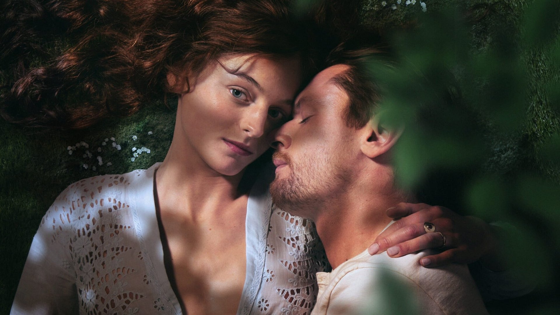 Cinematic background from Lady Chatterley's Lover 2022 - Unhappily married aristocrat Lady Chatterley begins a torrid affair — and falls deeply in love — with the gamekeeper on her husband's country estate.