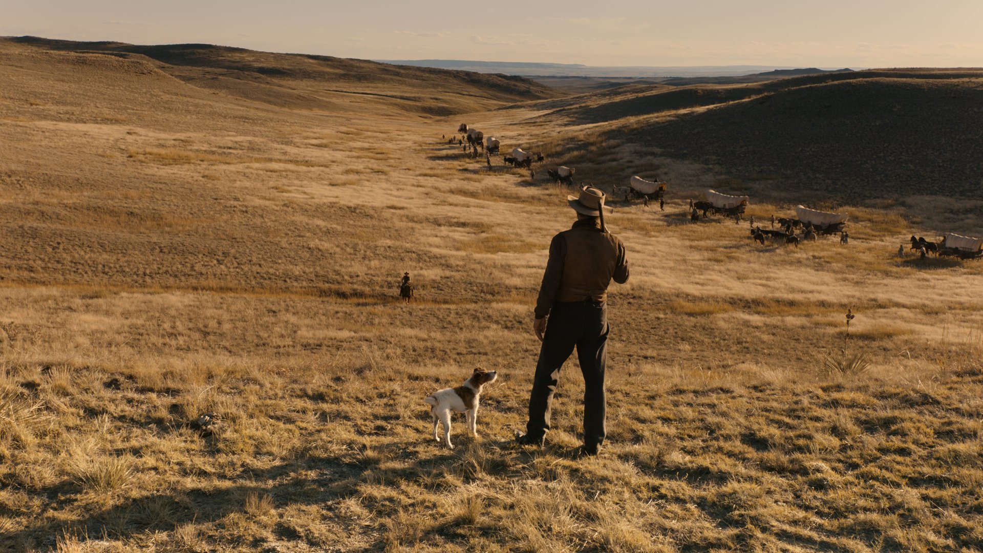 Cinematic background from The Ballad of Buster Scruggs 2018 - Vignettes weaving together the stories of six individuals in the old West at the end of the Civil War. Following the tales of a sharp-shooting songster, a wannabe bank robber, two weary traveling performers, a lone gold prospector, a woman traveling the West to an uncertain future, and a motley crew of strangers undertaking a carriage ride.