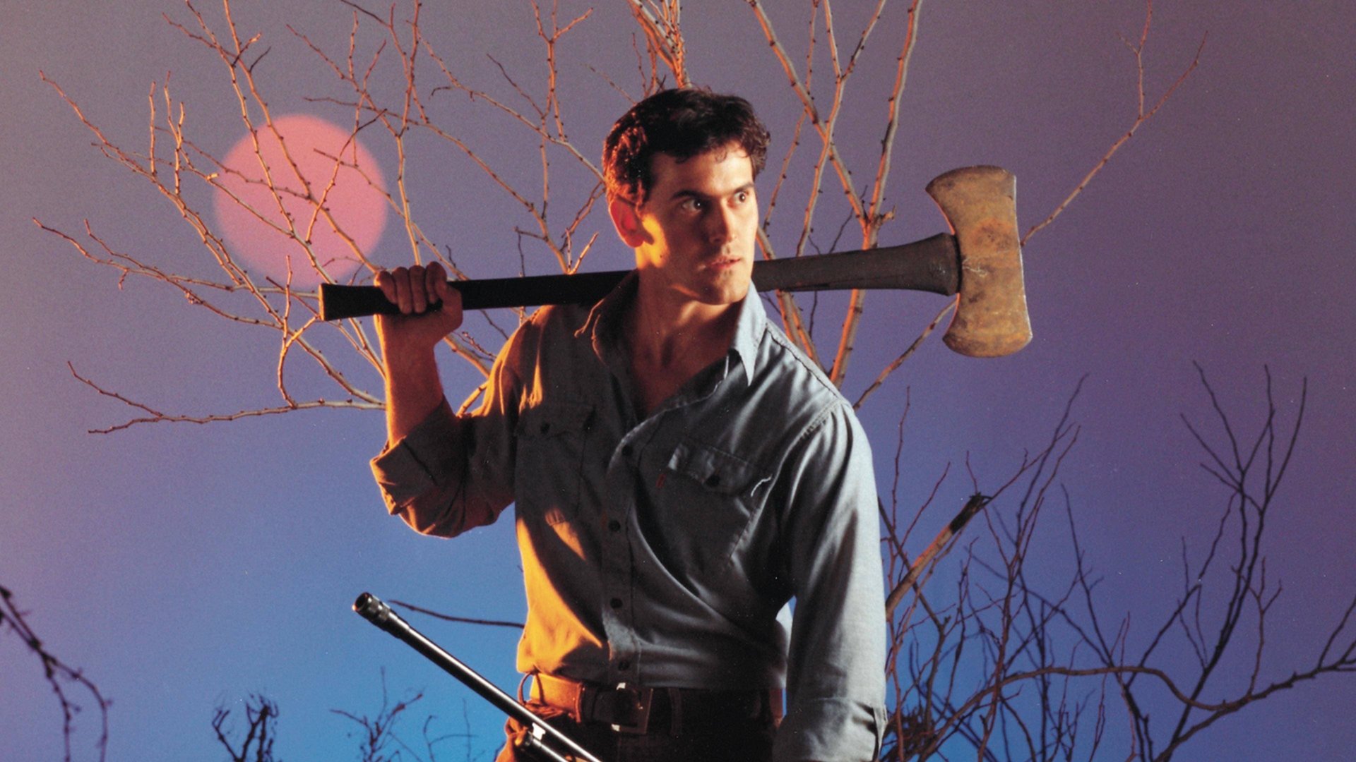 Cinematic background from The Evil Dead 1981 - Five vacationing college students unwittingly resurrect demonic spirits through the Book of the Dead. Now there is no escape. The guilty must be punished.