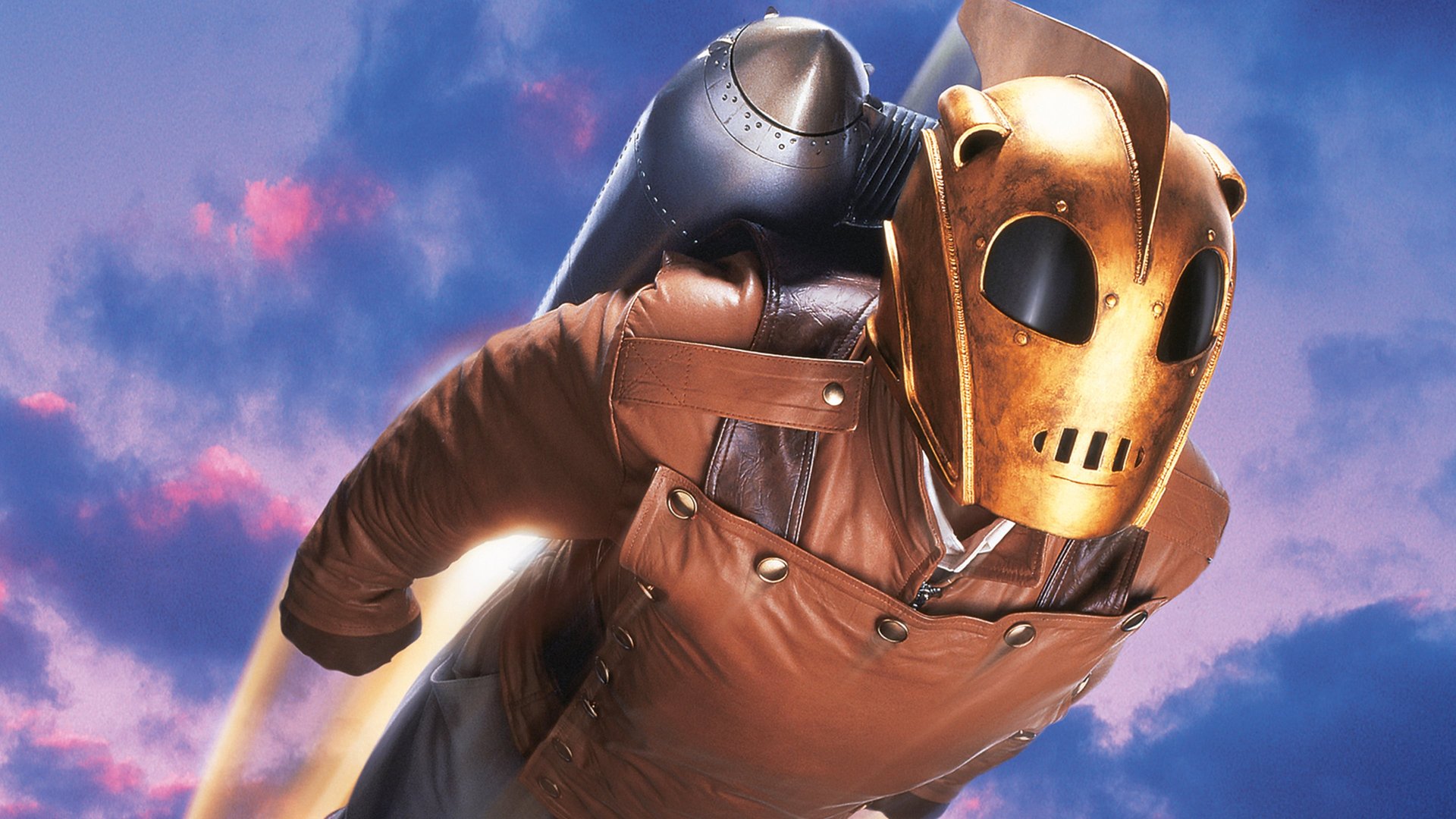 Cinematic background from The Rocketeer 1991 - A stunt pilot comes across a prototype jetpack that gives him the ability to fly. However, evil forces of the world also want this jetpack at any cost.