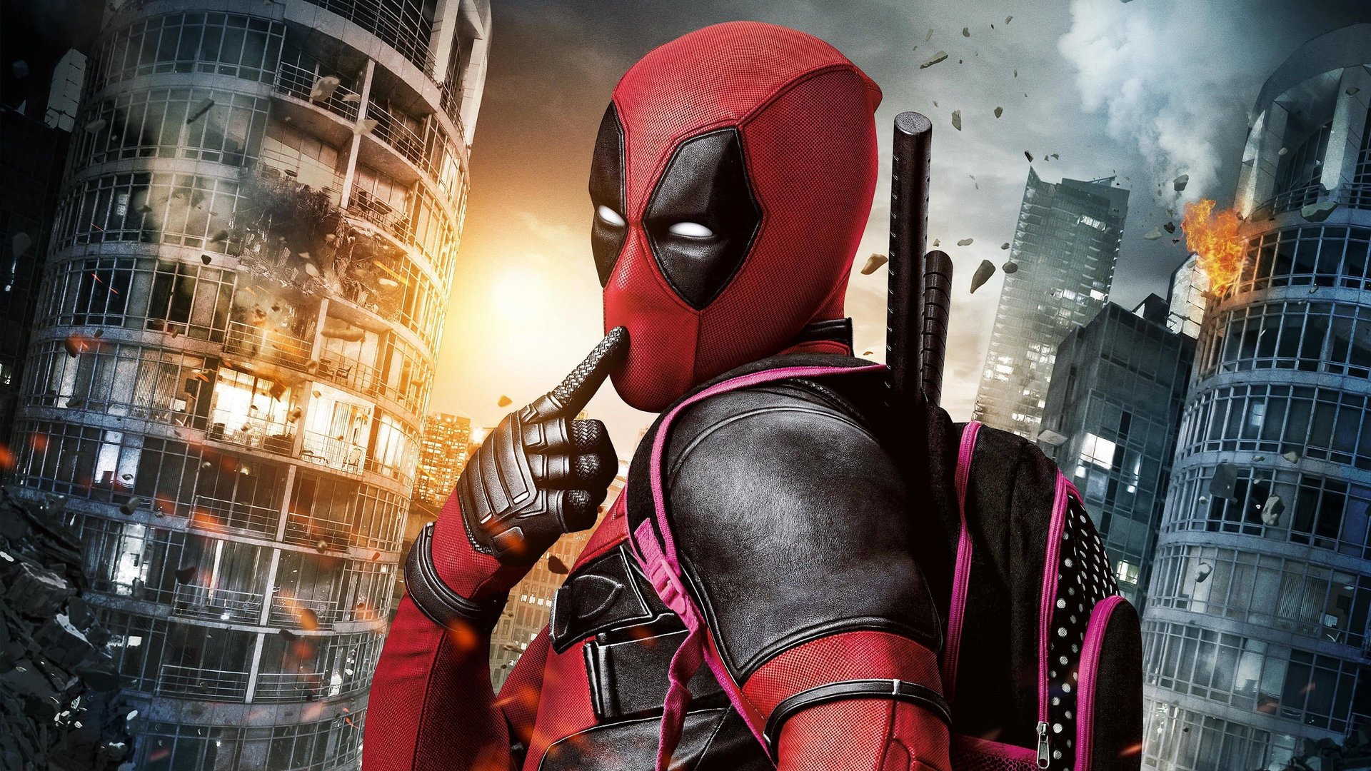 Cinematic background from Deadpool 2016 - The origin story of former Special Forces operative turned mercenary Wade Wilson, who, after being subjected to a rogue experiment that leaves him with accelerated healing powers, adopts the alter ego Deadpool. Armed with his new abilities and a dark, twisted sense of humor, Deadpool hunts down the man who nearly destroyed his life.