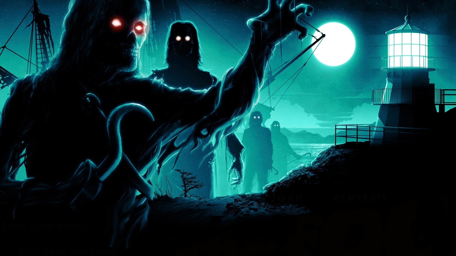 Cinematic background from The Fog 1980 - Strange things begin to occurs as a tiny California coastal town prepares to commemorate its centenary. Inanimate objects spring eerily to life; Rev. Malone stumbles upon a dark secret about the town's founding; radio announcer Stevie witnesses a mystical fire; and hitchhiker Elizabeth discovers the mutilated corpse of a fisherman. Then a mysterious iridescent fog descends upon the village, and more people start to die.