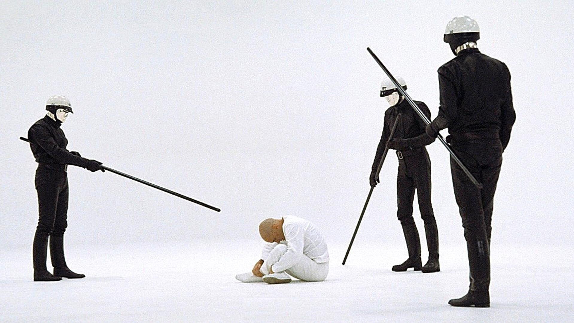 Cinematic background from THX 1138 1971 - People in the future live in a totalitarian society. A technician named THX 1138 lives a mundane life between work and taking a controlled consumption of drugs that the government uses to make puppets out of people. As THX is without drugs for the first time he has feelings for a woman and they start a secret relationship.