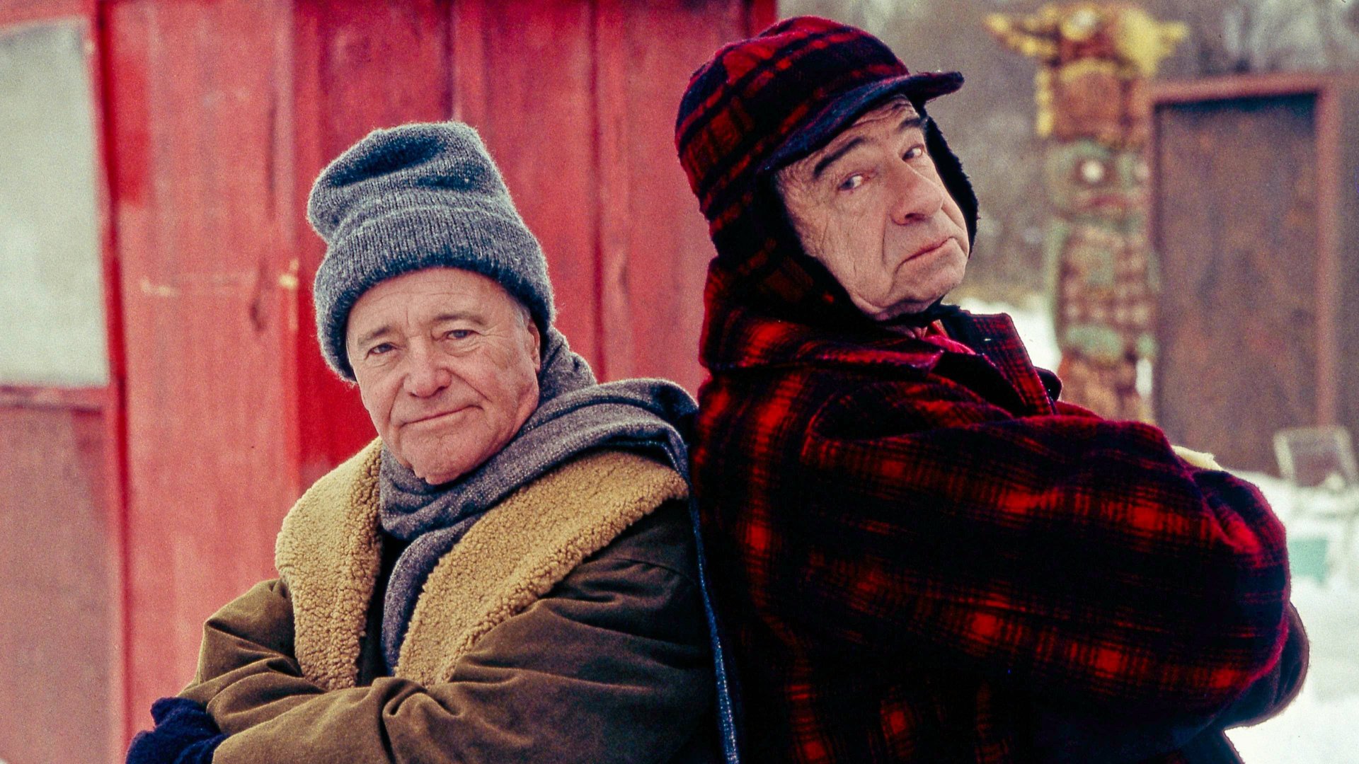 Cinematic background from Grumpy Old Men 1993 - For decades, next-door neighbors and former friends John and Max have feuded, trading insults and wicked pranks. When an attractive widow moves in nearby, their bad blood erupts into a high-stakes rivalry full of naughty jokes and adolescent hijinks.