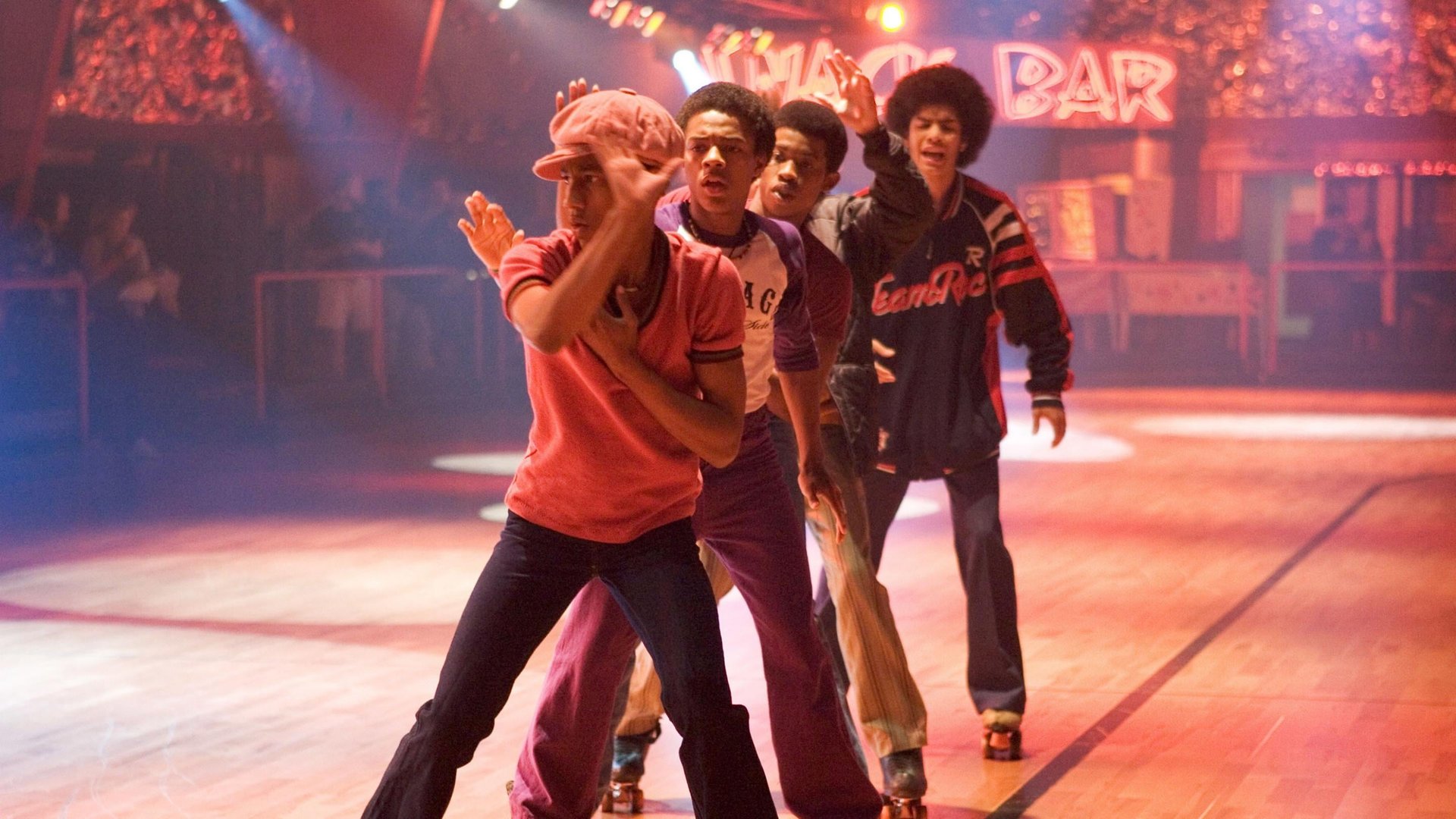Cinematic background from Roll Bounce 2005 - In the summer of 1978, a teenager and his group of friends face new challenges when their neighborhood roller-skating rink closes, forcing them to visit a different rink.