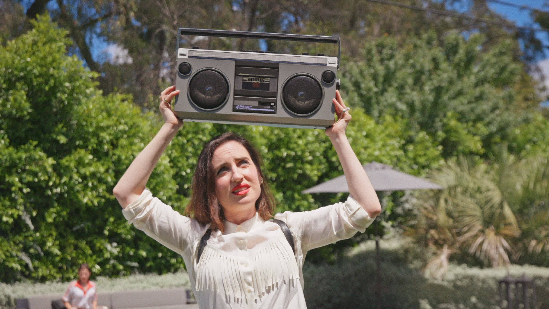 Cinematic background from How It Ends 2021 - A woman scores an invite to one last wild party before the world ends. However, making it there won't be easy after her car is stolen and the clock is ticking on her plan to tie up loose ends with friends and family.