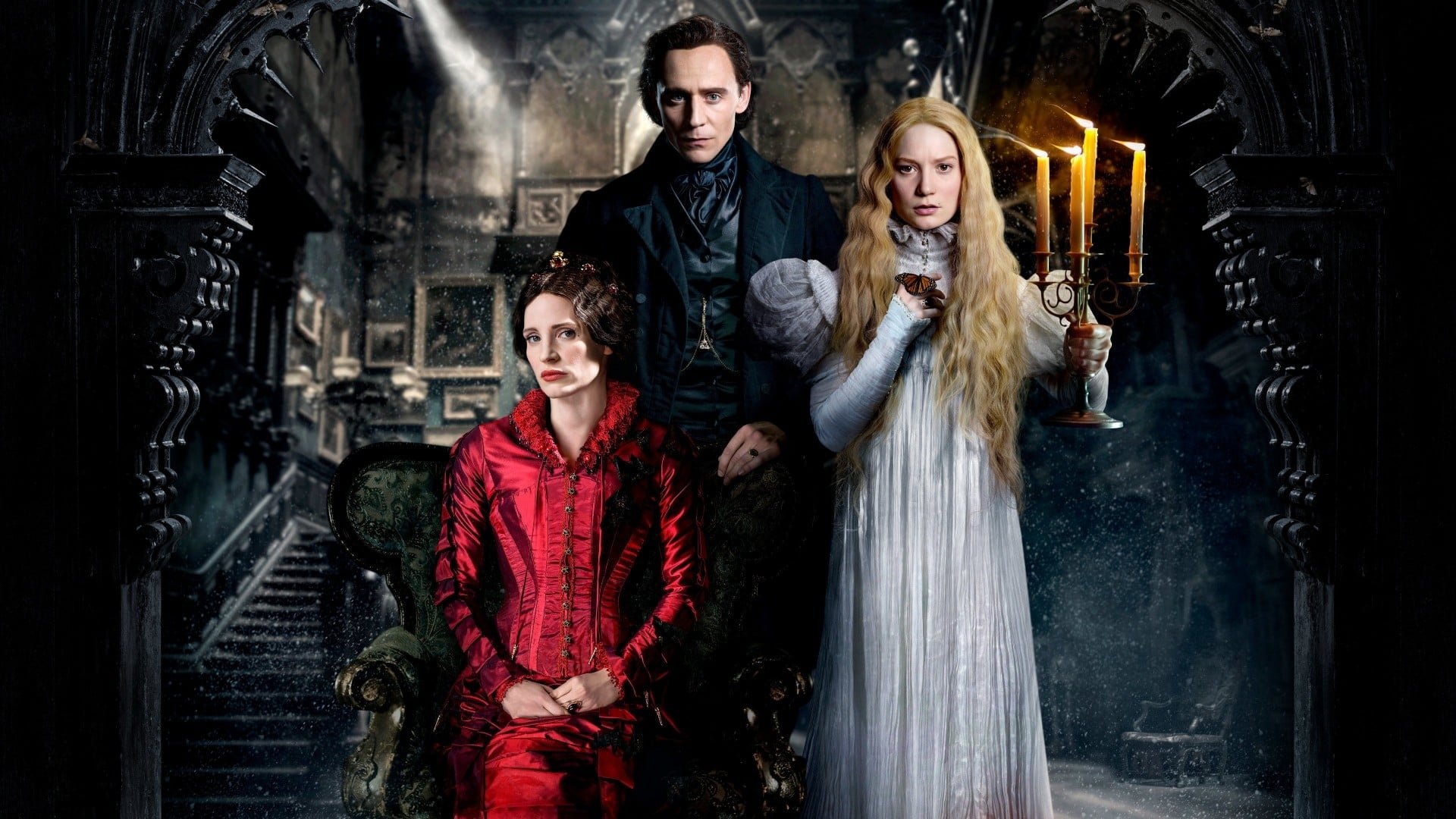 Cinematic background from Crimson Peak 2015 - In the aftermath of a family tragedy, an aspiring author is torn between love for her childhood friend and the temptation of a mysterious outsider. Trying to escape the ghosts of her past, she is swept away to a house that breathes, bleeds… and remembers.
