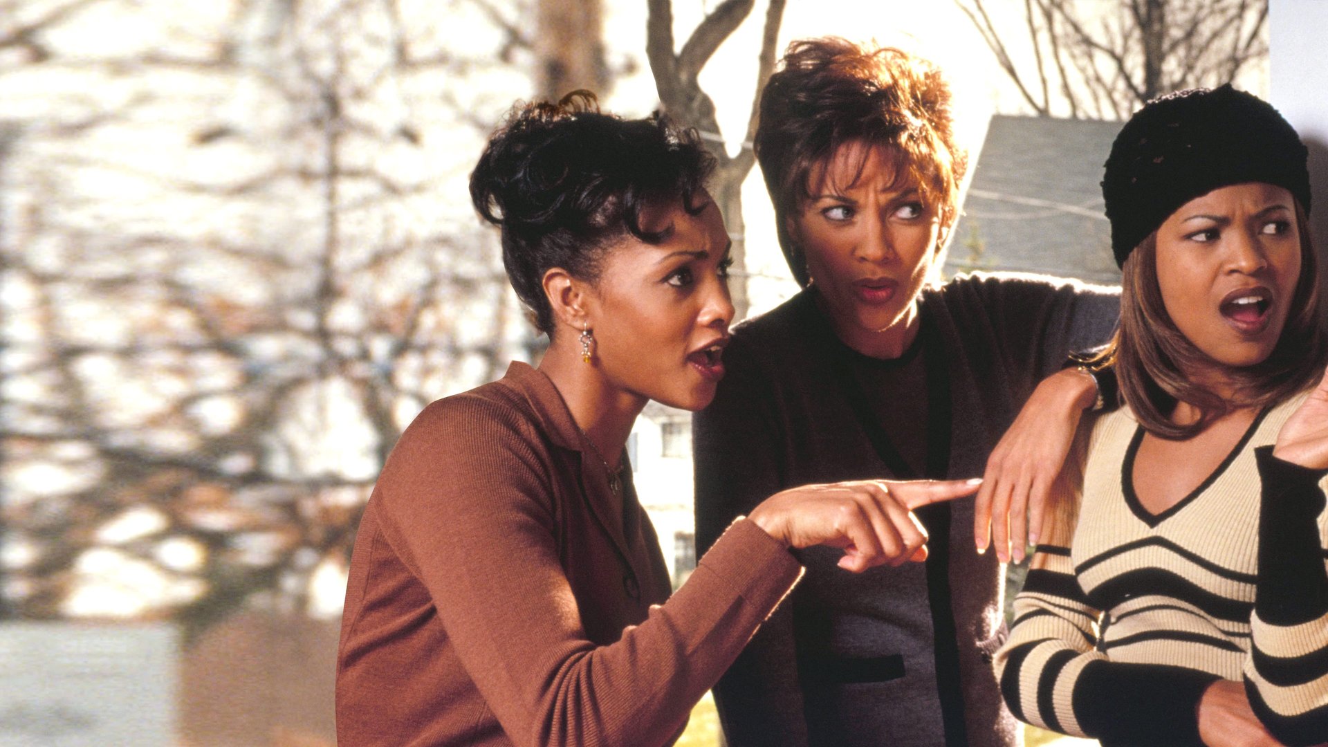 Cinematic background from Soul Food 1997 - Traditional Sunday dinners at Mama Joe's (Irma P. Hall) turn sour when sisters Teri (Vanessa L. Williams), Bird (Nia Long) and Maxine (Vivica A. Fox) start bringing their problems to the dinner table in this ensemble comedy. When tragedy strikes, it's up to grandson Ahmad (Brandon Hammond) to pull the family together and put the soul back into the family's weekly gatherings.