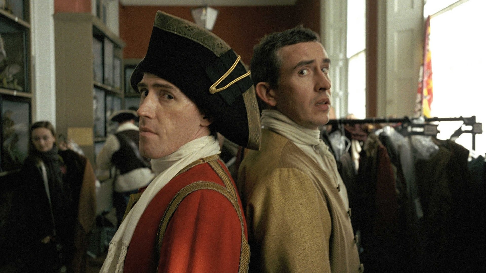 Cinematic background from Tristram Shandy 2005 - Steve Coogan, an arrogant actor with low self-esteem and a complicated love life, is playing the eponymous role in an adaptation of "The Life and Opinions of Tristram Shandy, Gentleman" being filmed at a stately home. He constantly spars with actor Rob Brydon, who is playing Uncle Toby and believes his role to be of equal importance to Coogan's.