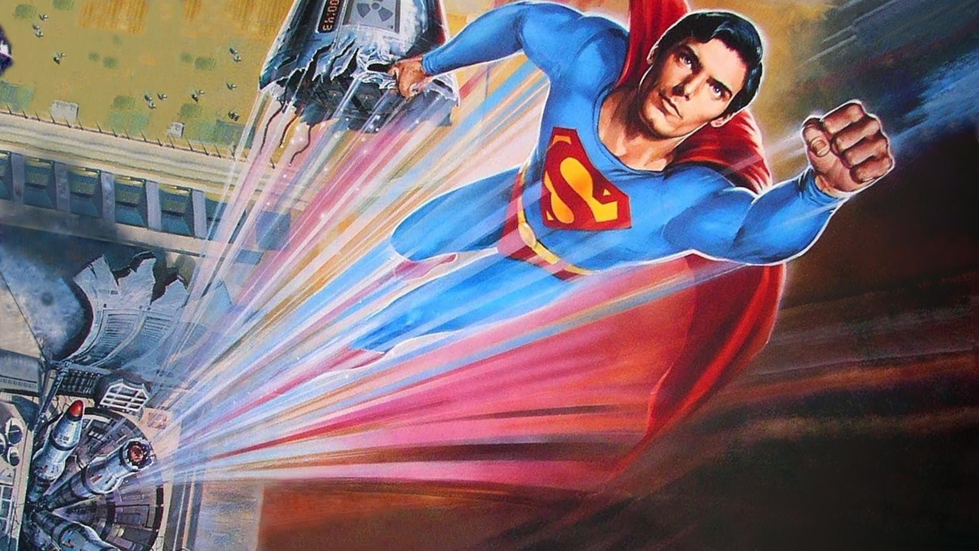 Cinematic background from Superman IV: The Quest for Peace 1987 - With global superpowers engaged in an increasingly hostile arms race, Superman leads a crusade to rid the world of nuclear weapons. But Lex Luthor, recently sprung from jail, is declaring war on the Man of Steel and his quest to save the planet. Using a strand of Superman's hair, Luthor synthesizes a powerful ally known as Nuclear Man and ignites an epic battle spanning Earth and space.