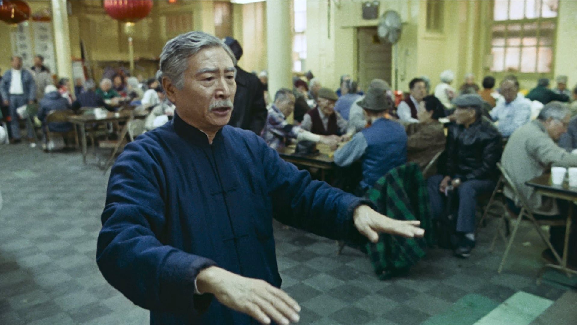 Cinematic background from Pushing Hands 1991 - Mr. Chu is an elderly widower who teaches tai chi chuan in Beijing. He moves to America to live with his son's family, but finds the cultural adjustment difficult. Since his daughter-in-law is a white woman who does not speak Chinese, Mr. Chu's son, Alex, must mediate.