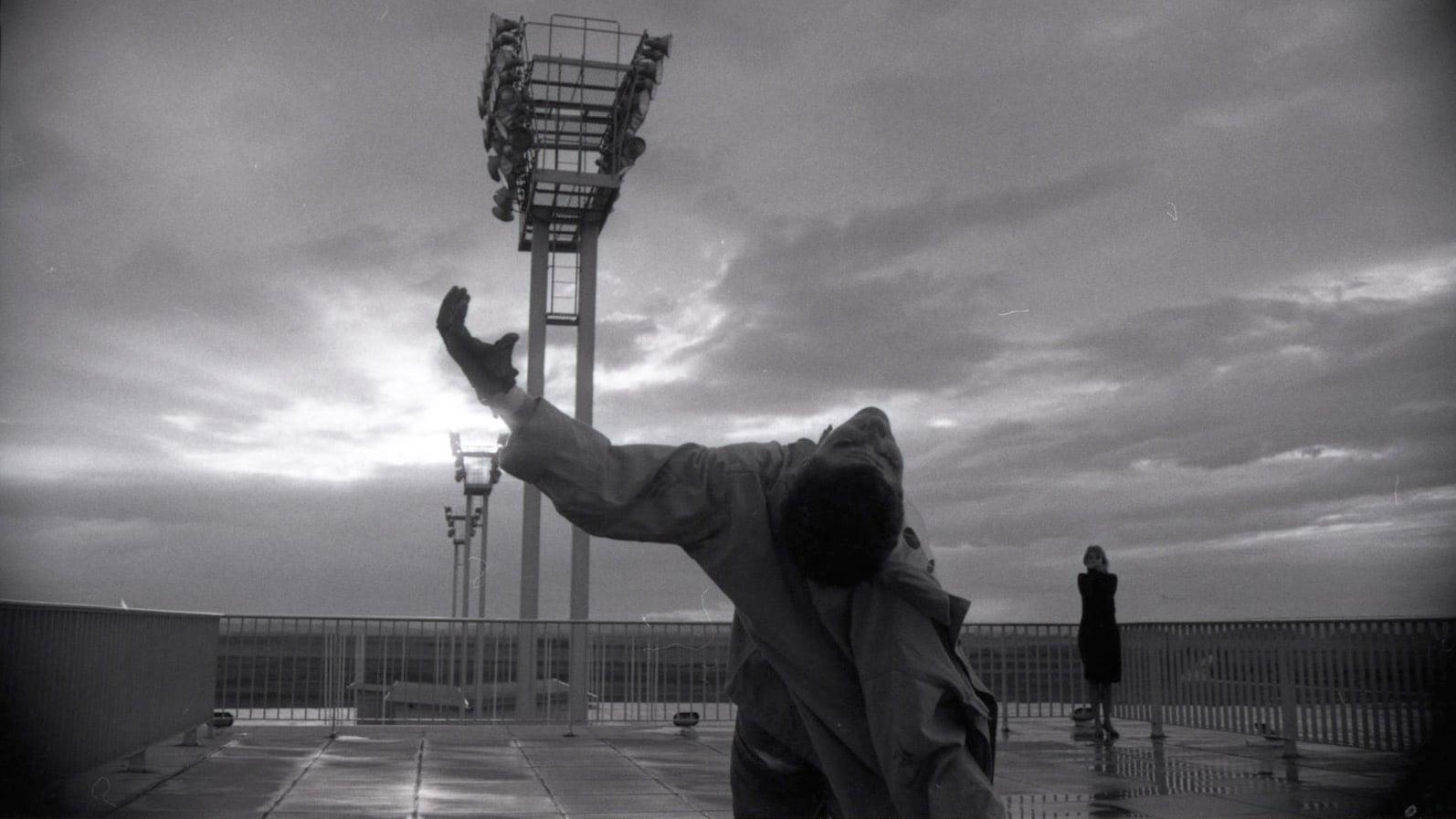 Cinematic background from La Jetée 1962 - A man is sent back and forth and in and out of time in an experiment that attempts to unravel the fate and the solution to the problems of a post-apocalyptic world during the aftermath of WW3. The experiment results in him getting caught up in a perpetual reminiscence of past events that are recreated on an airport’s viewing pier.