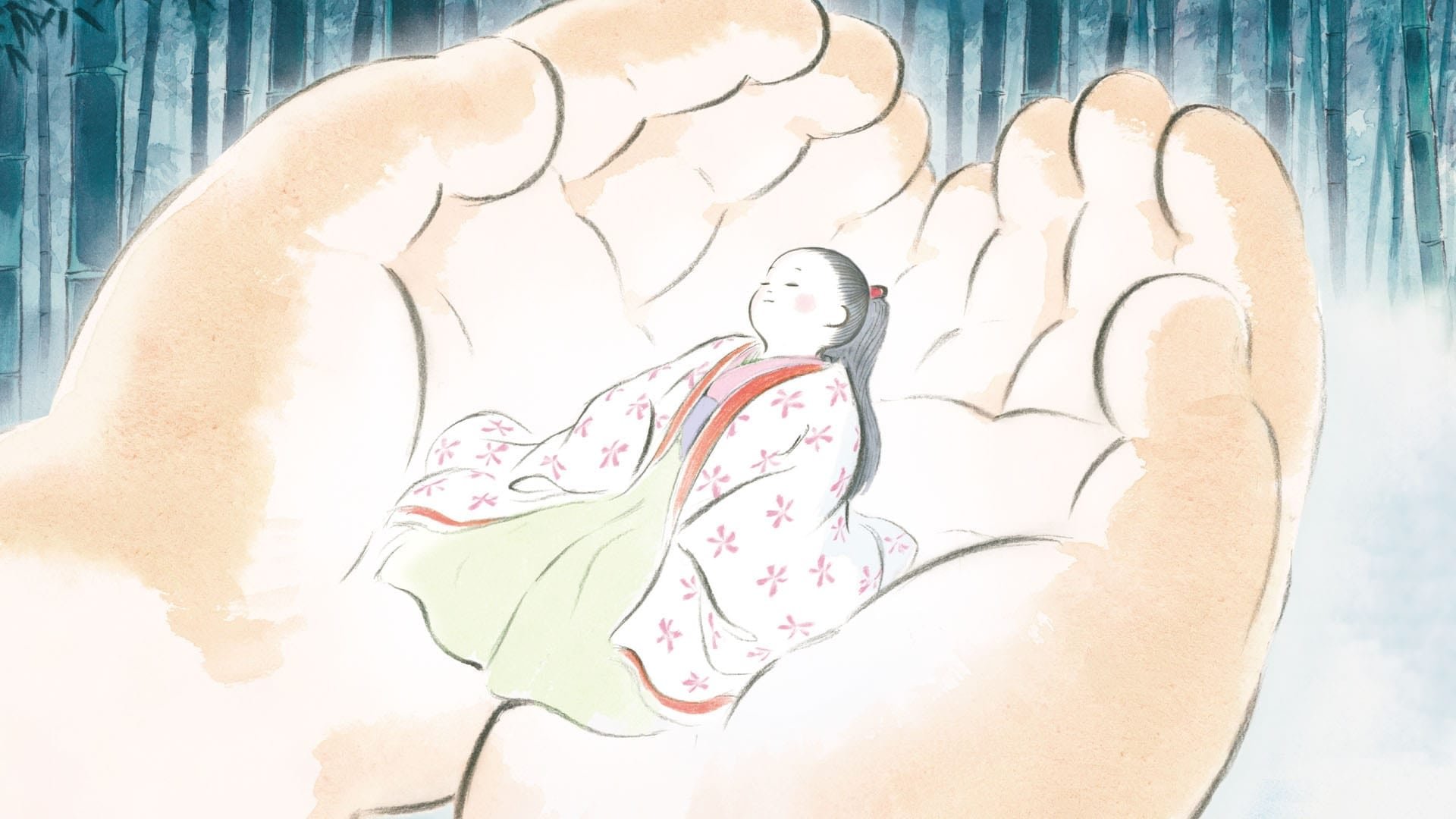 Cinematic background from The Tale of The Princess Kaguya 2013 - Found inside a shining stalk of bamboo by an old bamboo cutter and his wife, a tiny girl grows rapidly into an exquisite young lady. The mysterious young princess enthrals all who encounter her. But, ultimately, she must confront her fate.