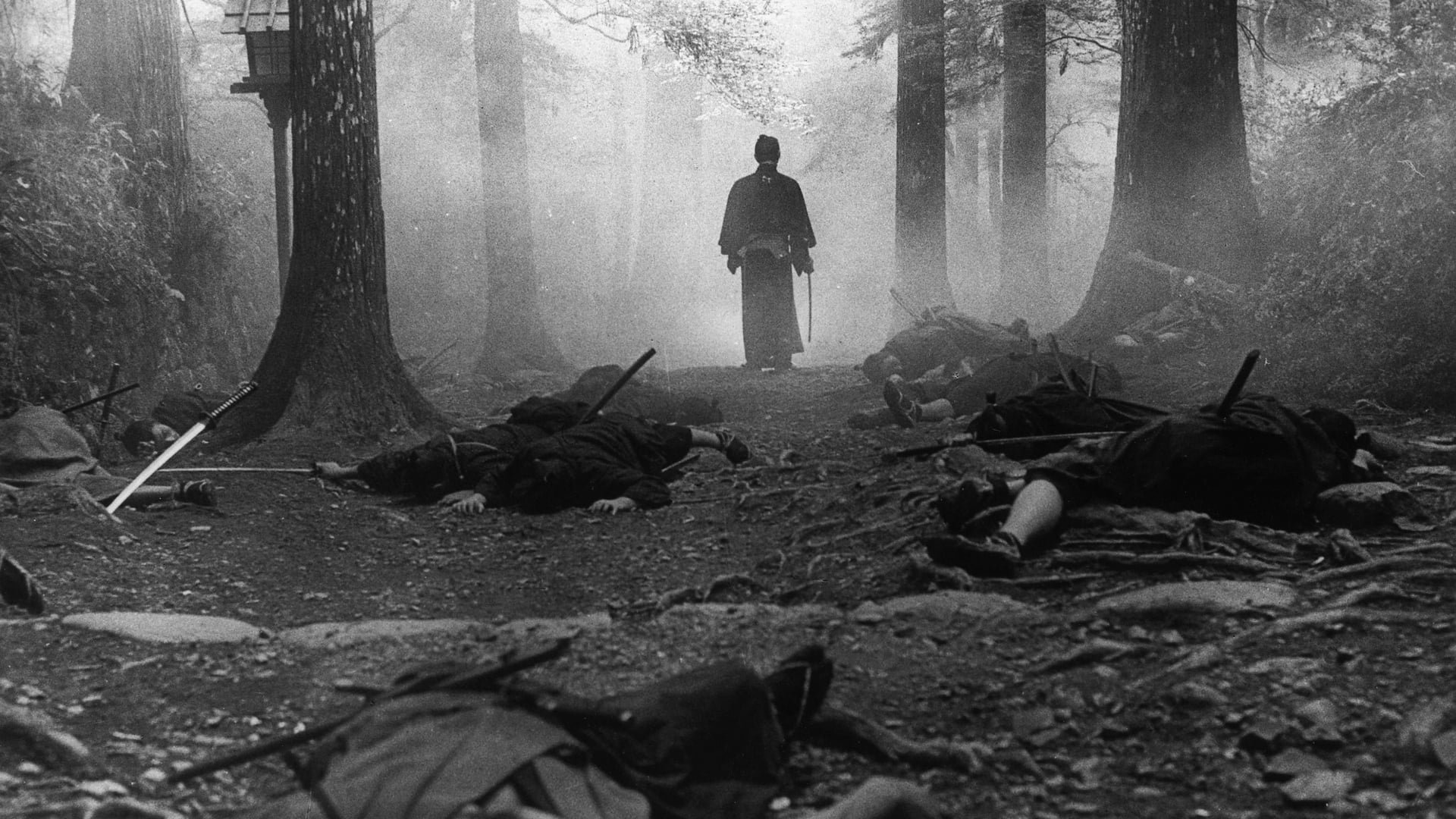 Cinematic background from The Sword of Doom 1966 - Ryunosuke, a gifted swordsman plying his trade during the turbulent final days of Shogunate rule, has no moral code and kills without remorse. It’s a way of life that leads to madness.