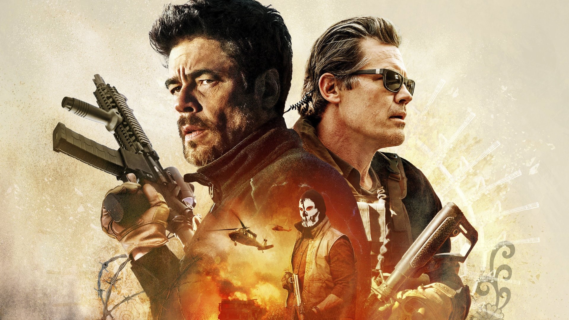 Cinematic background from Sicario: Day of the Soldado 2018 - Agent Matt Graver teams up with operative Alejandro Gillick to prevent Mexican drug cartels from smuggling terrorists across the United States border.