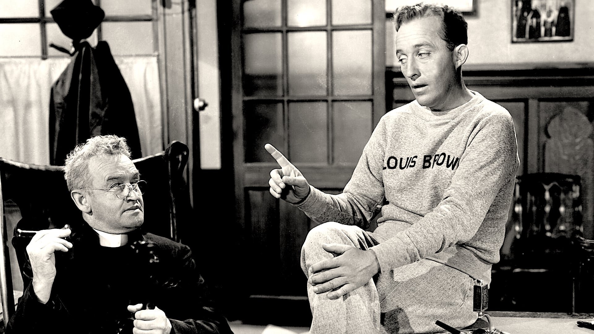 Cinematic background from Going My Way 1944 - Youthful Father Chuck O'Malley led a colorful life of sports, song, and romance before joining the Roman Catholic clergy. After being appointed to a run-down New York parish, O'Malley's worldly knowledge helps him connect with a gang of boys looking for direction, eventually winning over the aging, conventional Parish priest.