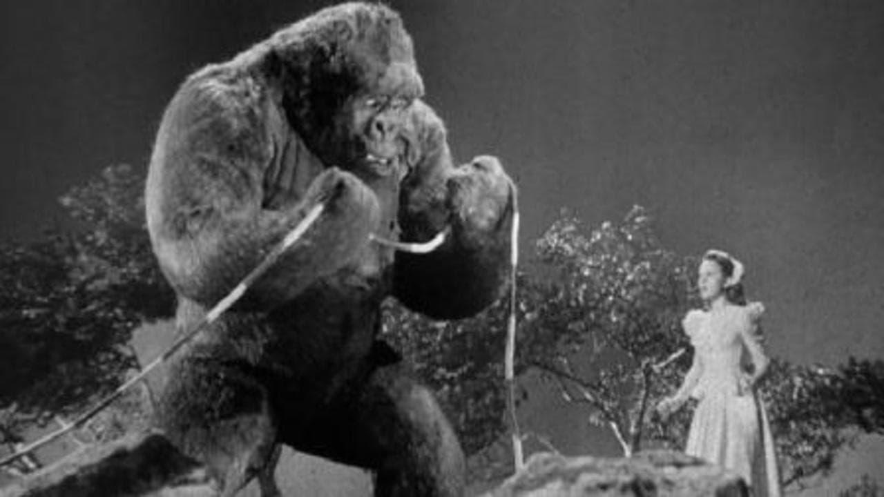 Cinematic background from Mighty Joe Young 1949 - A young woman, Jill Young, grew up on her father's ranch in Africa, raising a large gorilla named Joe from an infant. Years later, she brings him to Hollywood to become a star.