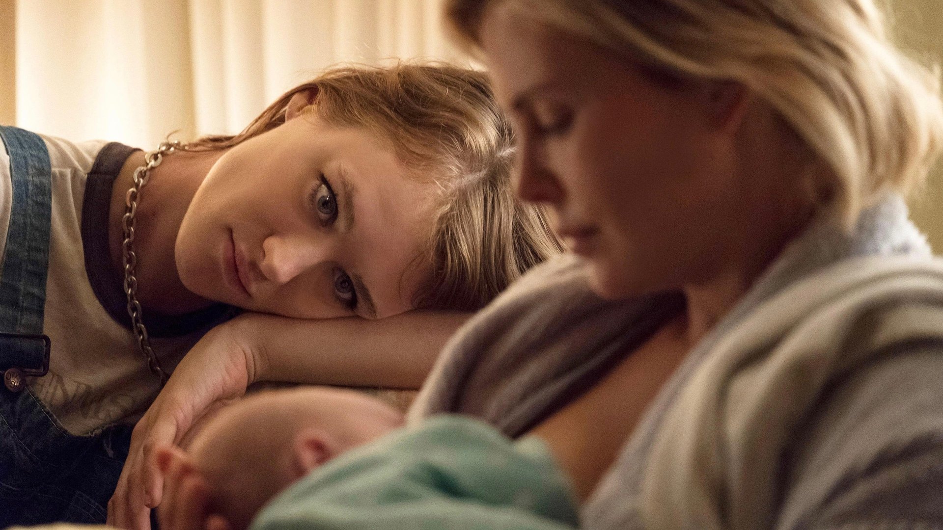 Cinematic background from Tully 2018 - Marlo, a mother of three, including a newborn, is gifted a night nanny by her brother. Hesitant at first, she quickly forms a bond with the thoughtful, surprising, and sometimes challenging nanny named Tully.