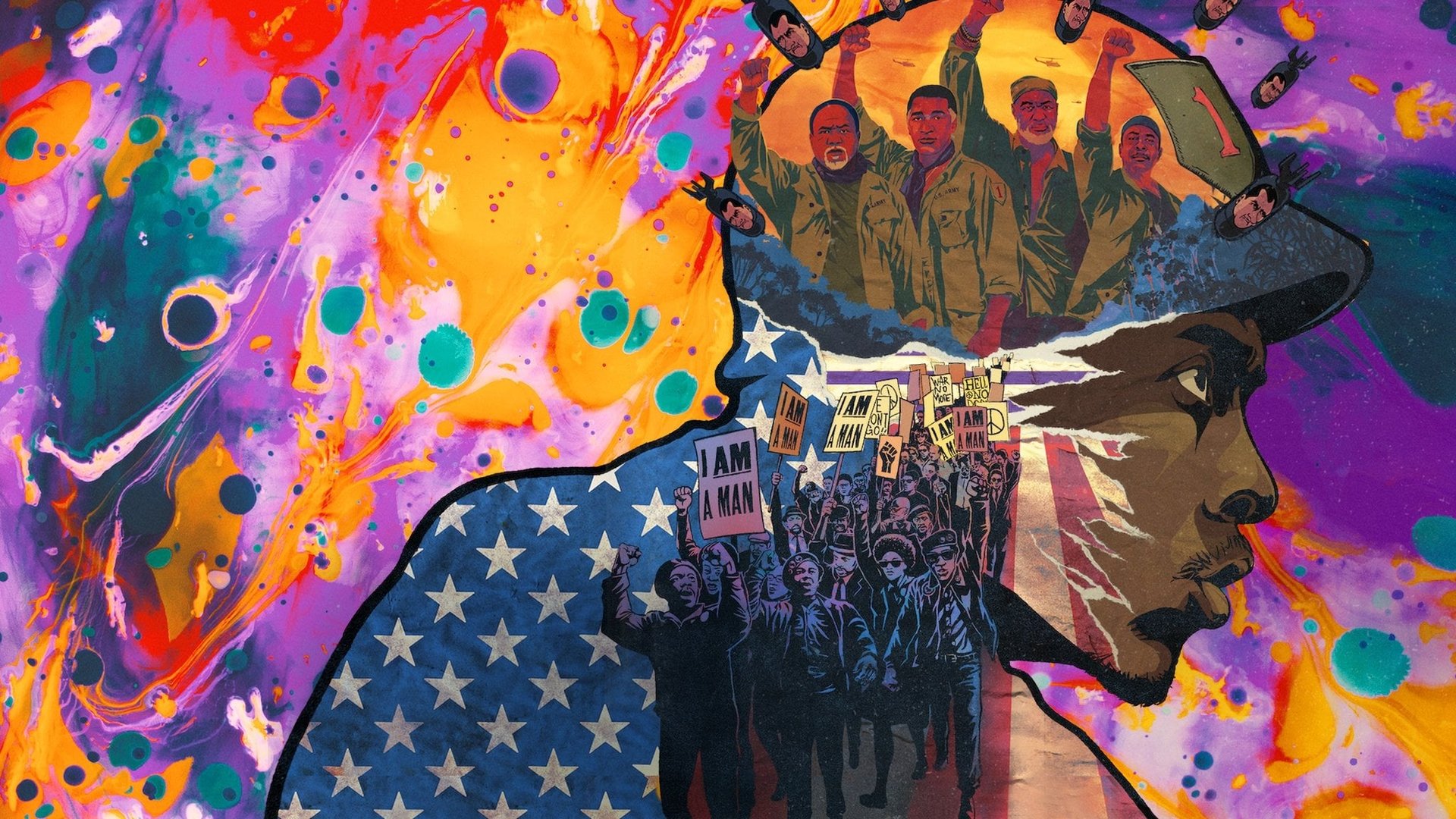 Cinematic background from Da 5 Bloods 2020 - Four African-American Vietnam veterans return to Vietnam. They are in search of the remains of their fallen squad leader and the promise of buried treasure. These heroes battle forces of humanity and nature while confronted by the lasting ravages of the immorality of the Vietnam War.