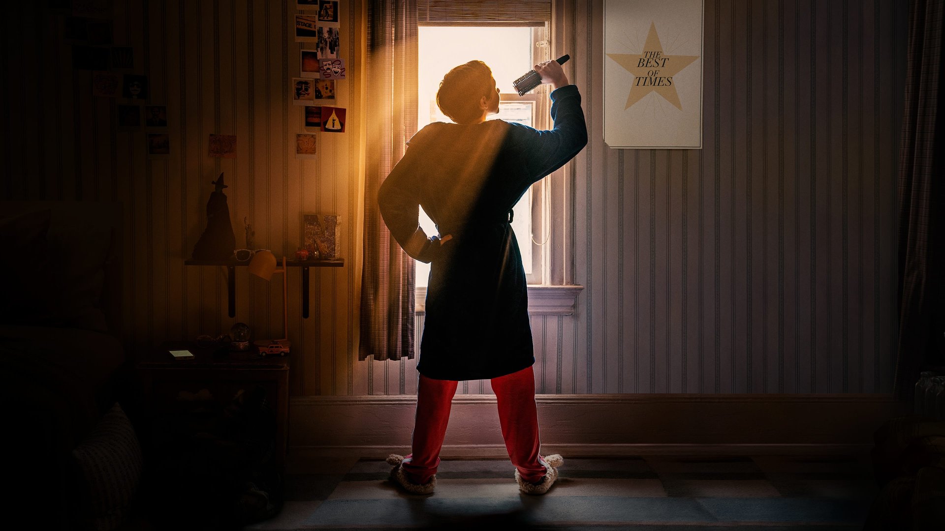 Cinematic background from Better Nate Than Ever 2022 - 13-year-old Nate Foster has big Broadway dreams but there’s only one problem — he can’t even land a part in the school play. When his parents leave town, Nate and his best friend Libby sneak off to the Big Apple for a once-in-a-lifetime opportunity to prove everyone wrong. A chance encounter with Nate’s long-lost Aunt Heidi turns his journey upside-down, and together they must learn that life’s greatest adventures are only as big as your dreams.