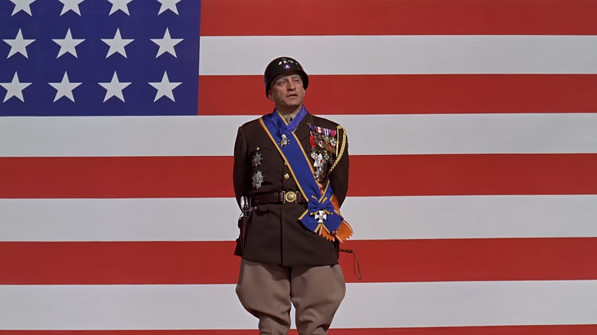Cinematic background from Patton 1970 - "Patton" tells the tale of General George S. Patton, famous tank commander of World War II. The film begins with patton's career in North Africa and progresses through the invasion of Germany and the fall of the Third Reich. Side plots also speak of Patton's numerous faults such his temper and habit towards insubordination.
