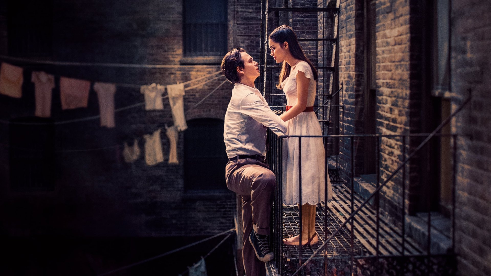 Cinematic background from West Side Story 2021 - Two youngsters from rival New York City gangs fall in love, but tensions between their respective friends build toward tragedy.