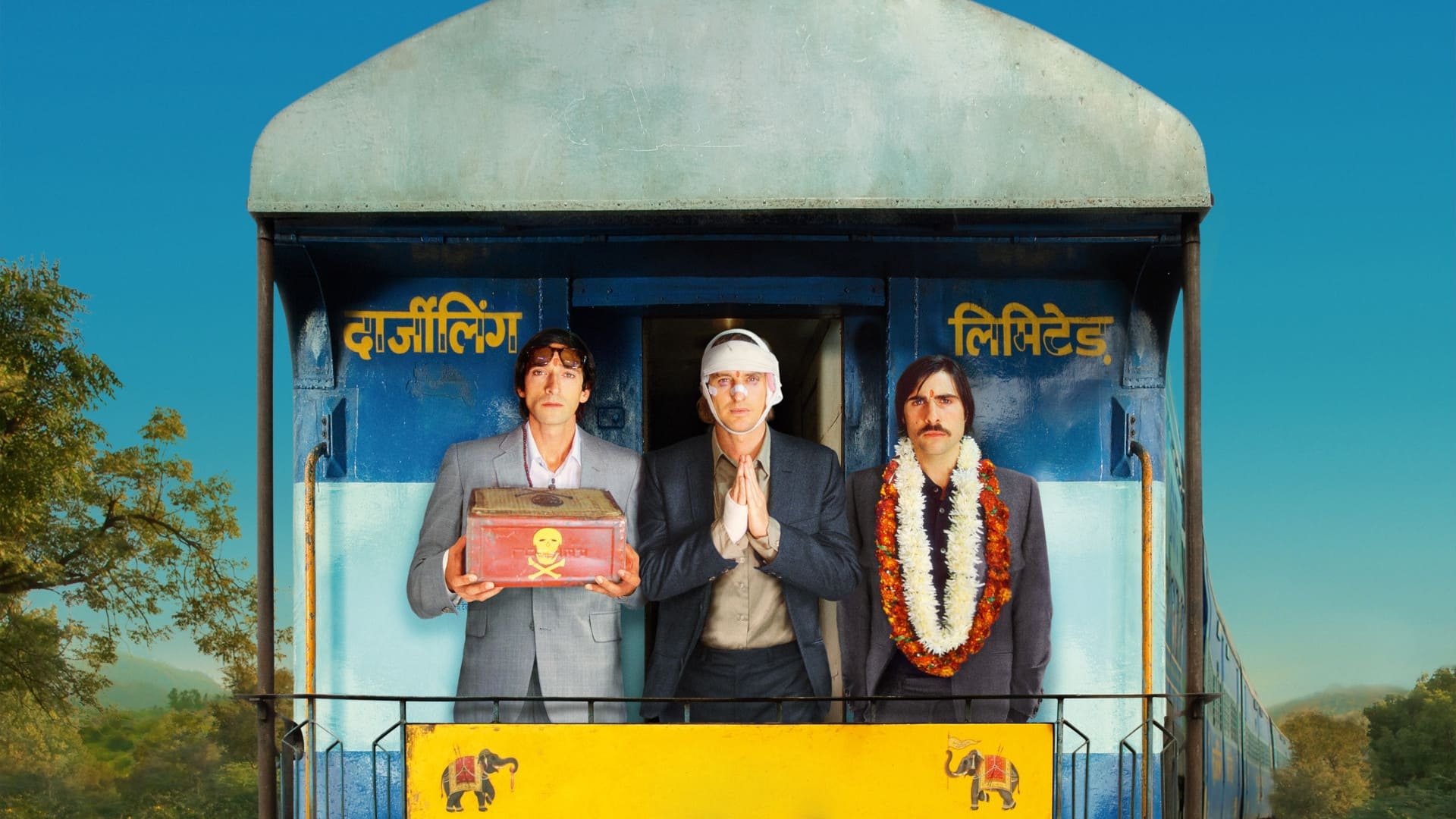 Cinematic background from The Darjeeling Limited 2007 - Three American brothers who have not spoken to each other in a year set off on a train voyage across India with a plan to find themselves and bond with each other -- to become brothers again like they used to be. Their "spiritual quest", however, veers rapidly off-course (due to events involving over-the-counter pain killers, Indian cough syrup, and pepper spray).