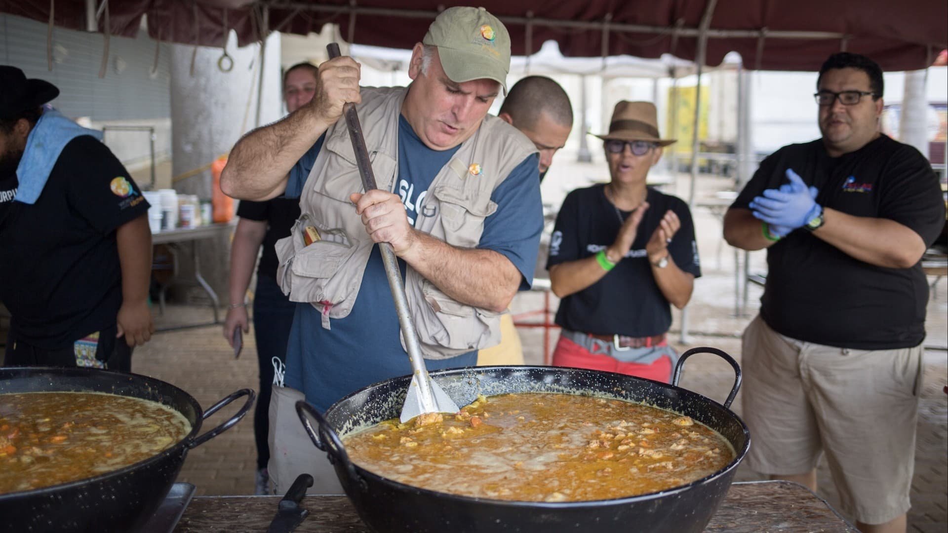 Cinematic background from We Feed People 2022 - We Feed People spotlights renowned chef José Andrés and his nonprofit World Central Kitchen’s incredible mission and evolution over 12 years from being a scrappy group of grassroots volunteers to becoming one of the most highly regarded humanitarian aid organizations in the disaster relief sector.