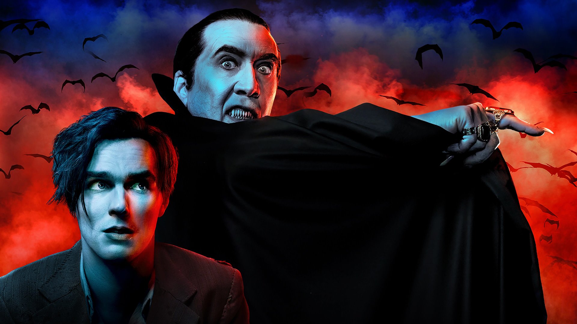 Cinematic background from Renfield 2023 - Having grown sick and tired of his centuries as Dracula's lackey, Renfield finds a new lease on life — and maybe even redemption — when he falls for feisty, perennially angry traffic cop Rebecca Quincy.