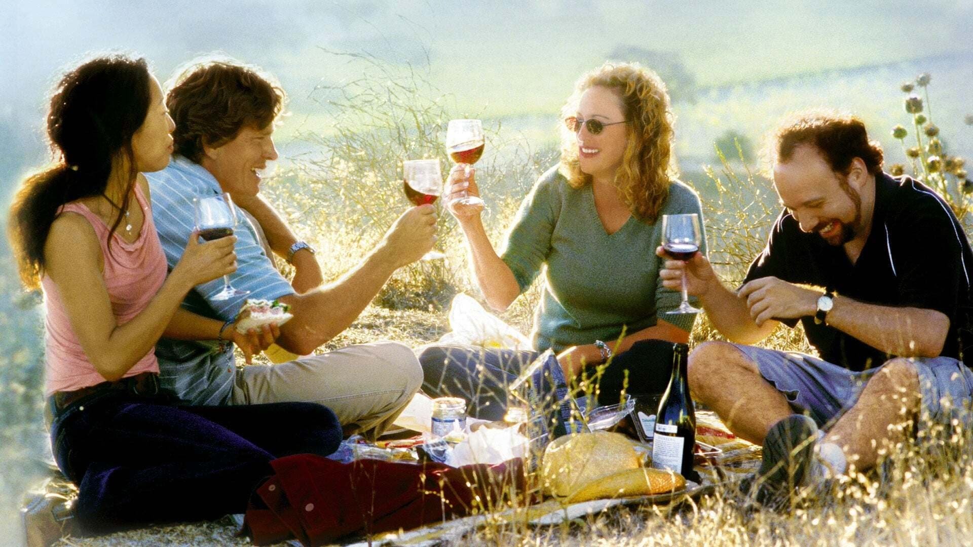 Cinematic background from Sideways 2004 - Two middle-aged men embark on a spiritual journey through Californian wine country. One is an unpublished novelist suffering from depression, and the other is only days away from walking down the aisle.