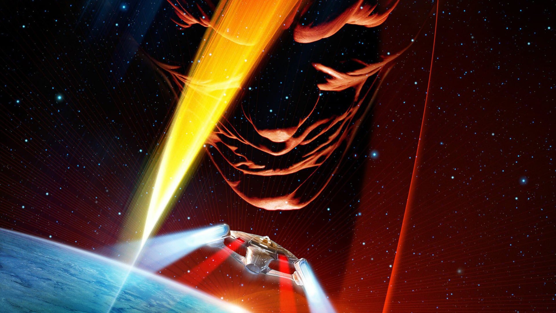 Cinematic background from Star Trek: Insurrection 1998 - When an alien race and factions within Starfleet attempt to take over a planet that has "regenerative" properties, it falls upon Captain Picard and the crew of the Enterprise to defend the planet's people as well as the very ideals upon which the Federation itself was founded.