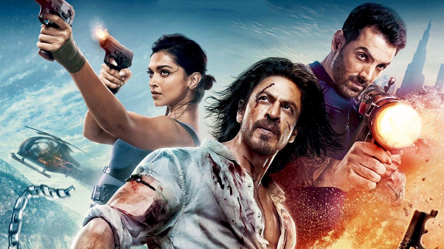 Cinematic background from Pathaan 2023 - A soldier caught by enemies and presumed dead comes back to complete his mission, accompanied by old companions and foes.