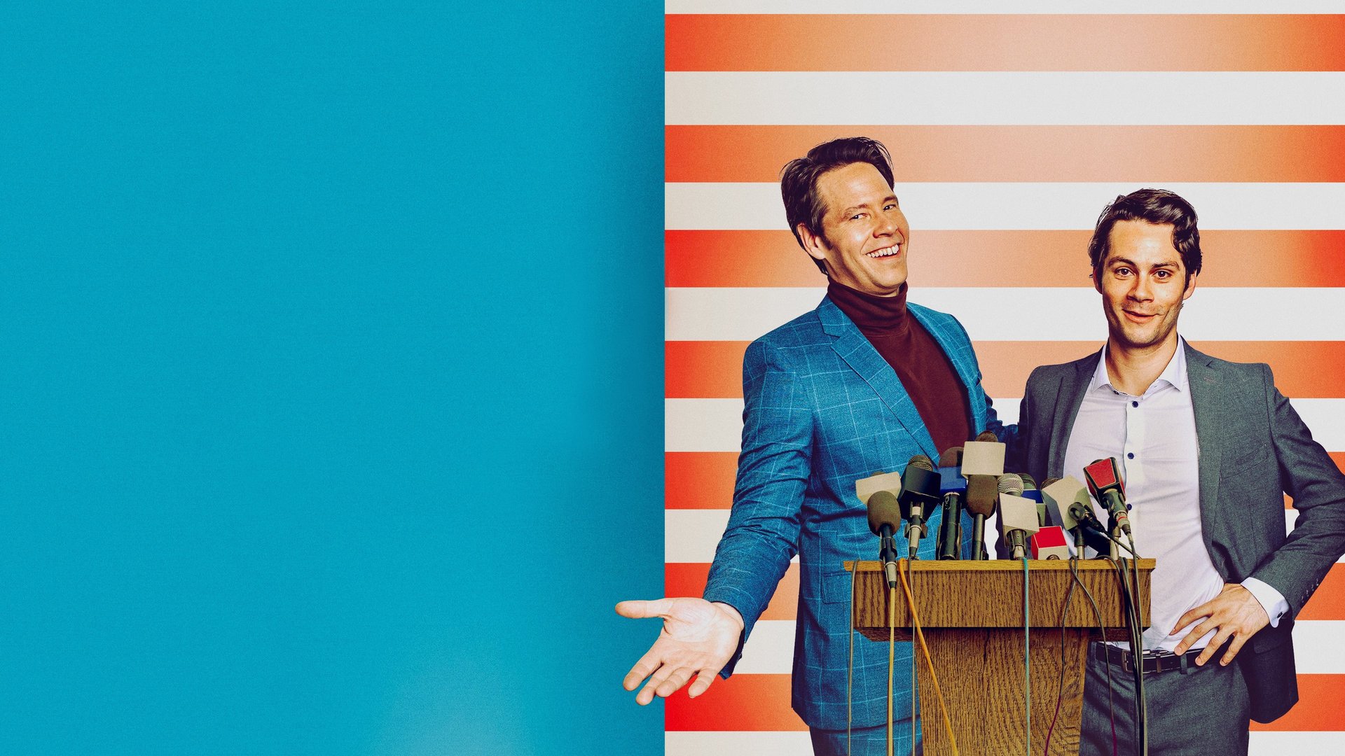 Cinematic background from Maximum Truth 2023 - A documentary crew follows political grifter Rick Klingman as he teams up with his sketchy buddy Simon to take down a rival congressional candidate.