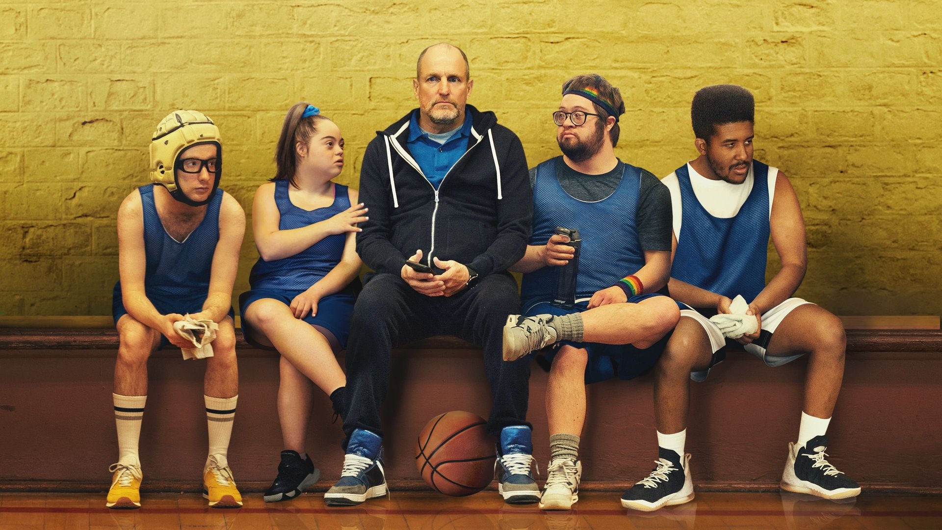Cinematic background from Champions 2023 - A stubborn and hotheaded minor league basketball coach is forced to train a Special Olympics team when he is sentenced to community service.